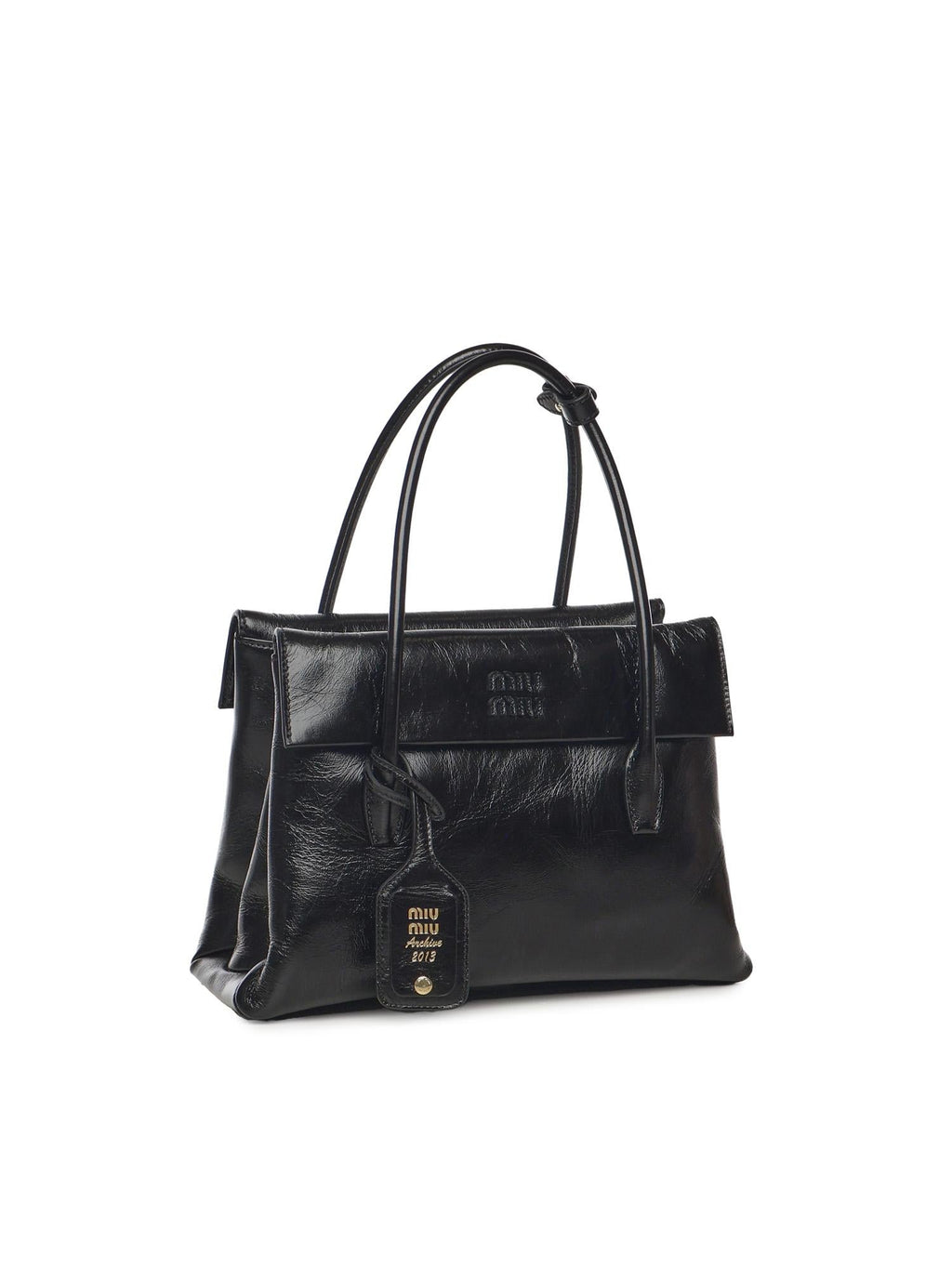 Оригінальна Borsa Solitaire In Pelle Lucida Miu miu – вид ззаду