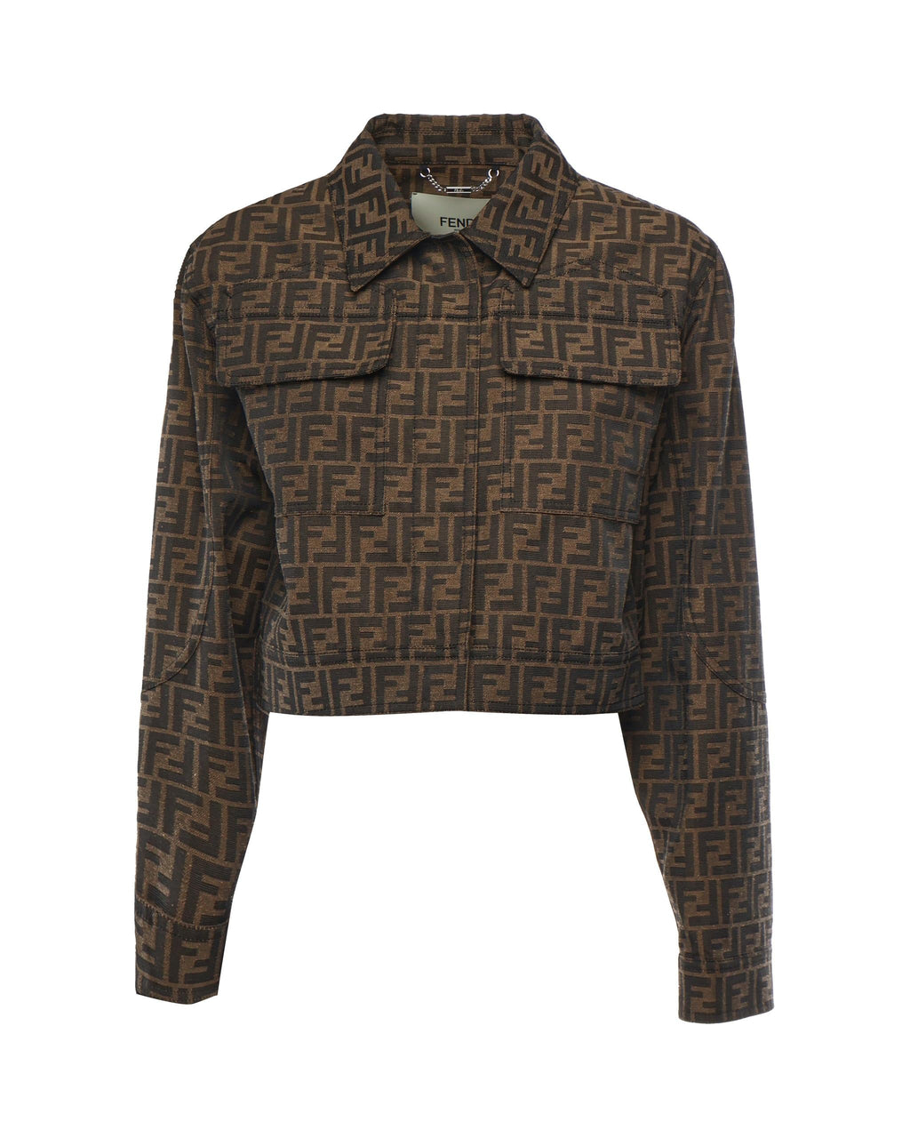 Giacca Crop Ff Jacquard Fendi – Гарантія оригінальності – боковий вид