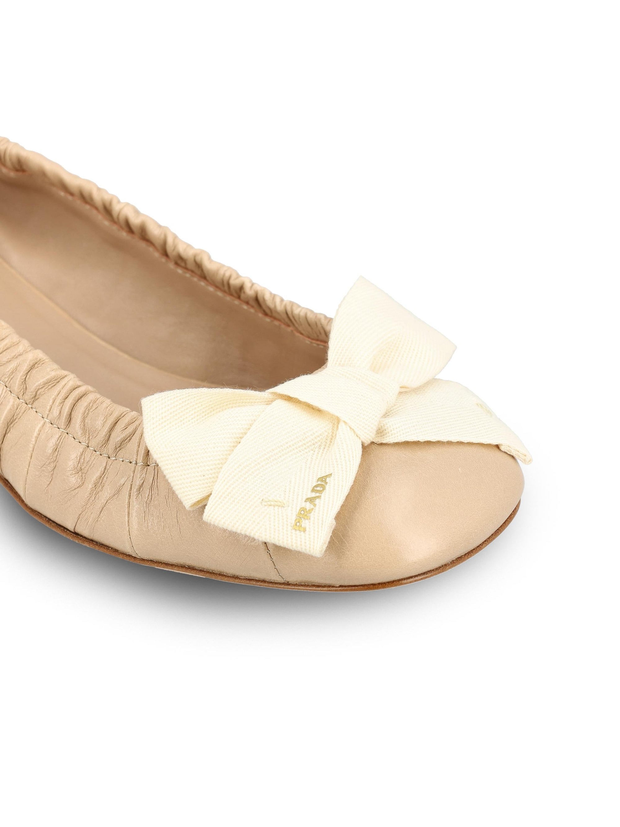 Leather Ballerina Flats With Heel Prada оригінал – Купити в Україні – збільшений вид