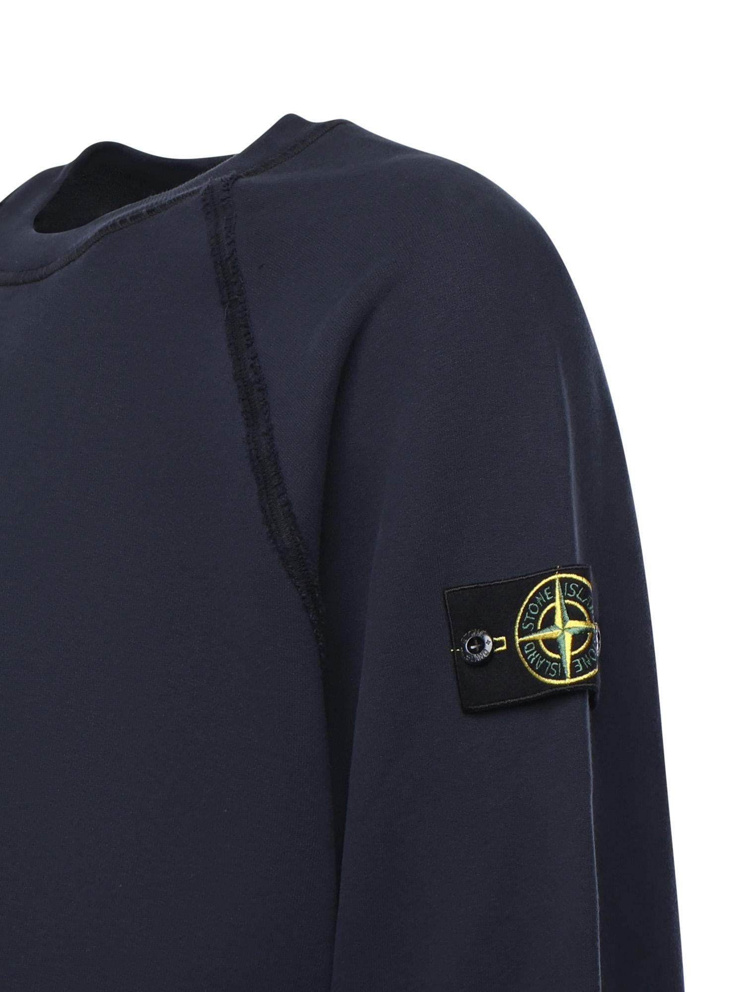 Felpa In Cotone Biologico Con Logo Stone island – Гарантія оригінальності – вид ззаду