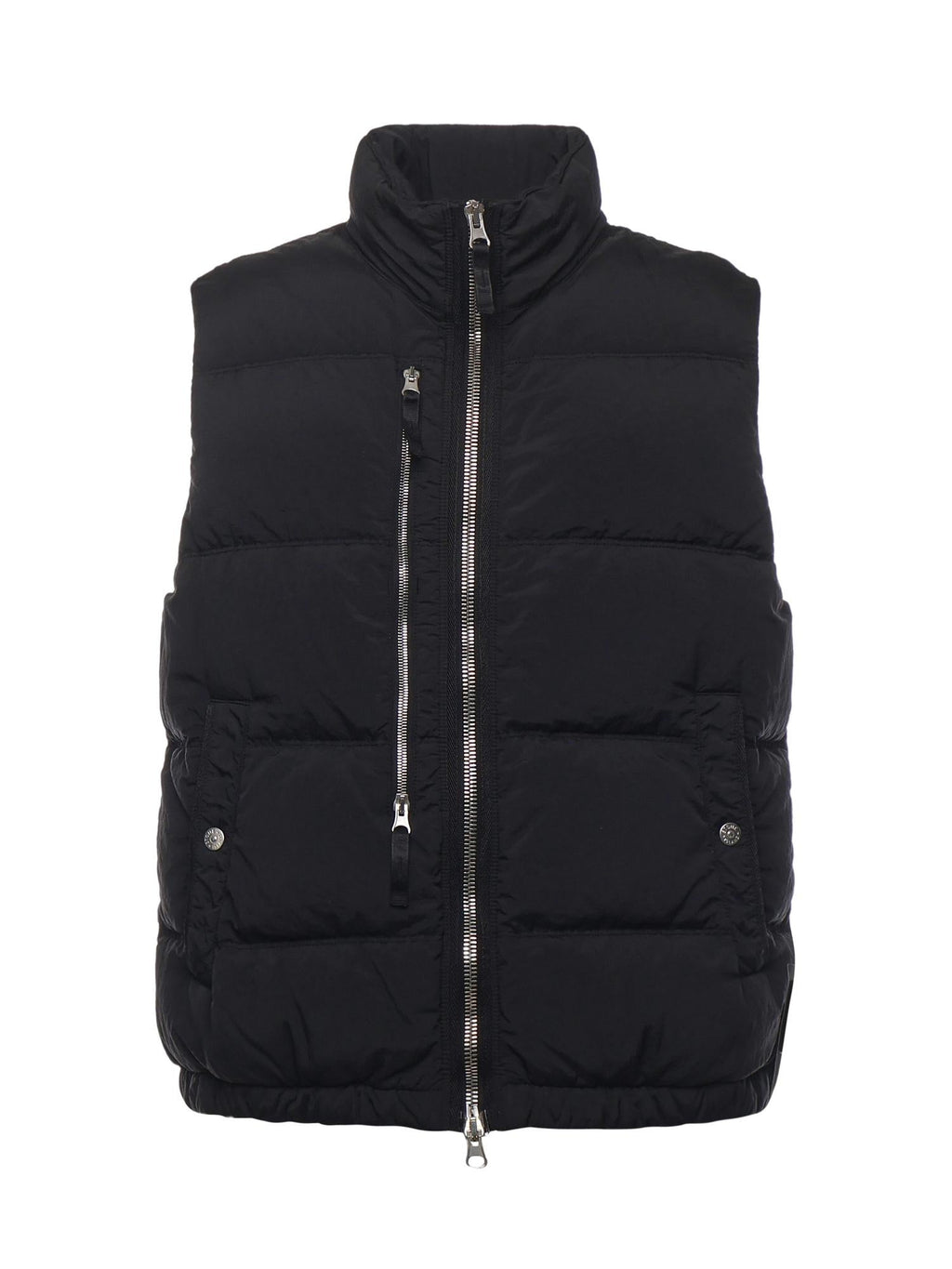 Gilet In Piuma In Nylon Metal Iridescente Stone island – Гарантія оригінальності – боковий вид