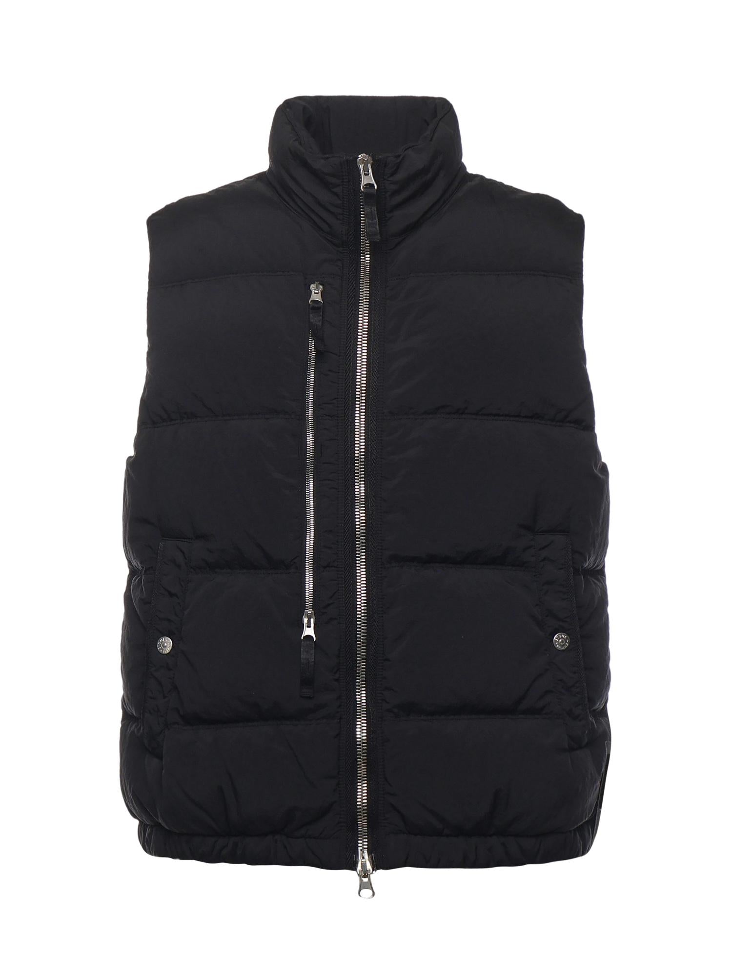 Gilet In Piuma In Nylon Metal Iridescente Stone island – Гарантія оригінальності – боковий вид