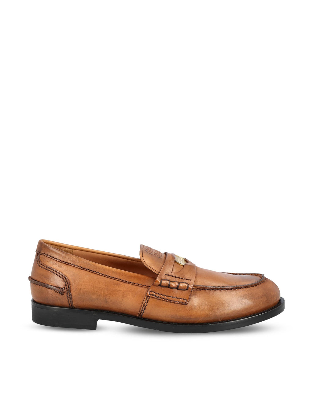 Оригінальна Leather Loafers Miu miu – боковий вид