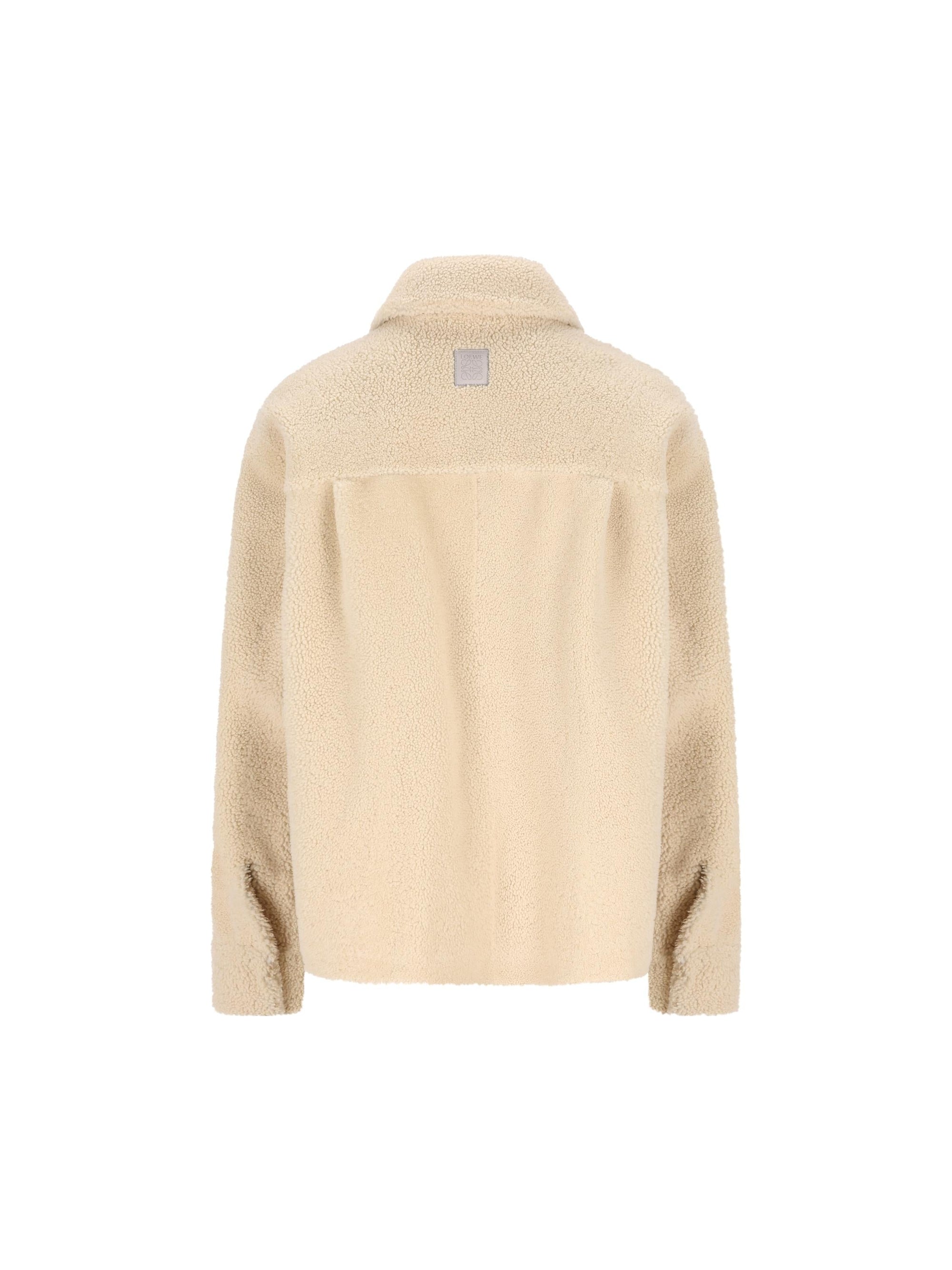 Оригінальна Shearling Shirt Jacket Loewe – вид ззаду