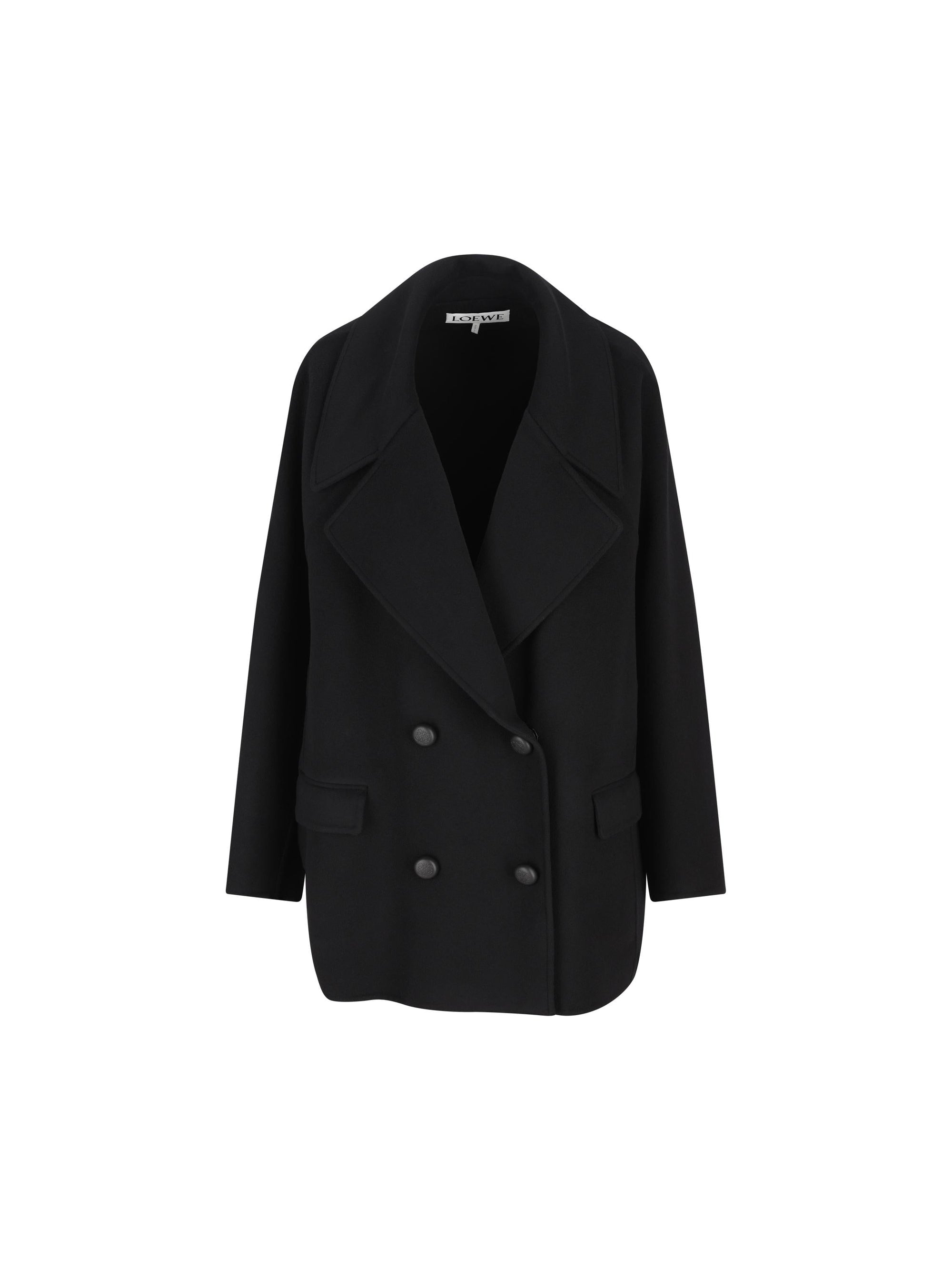 Short Wool Coat Loewe – Гарантія оригінальності – боковий вид