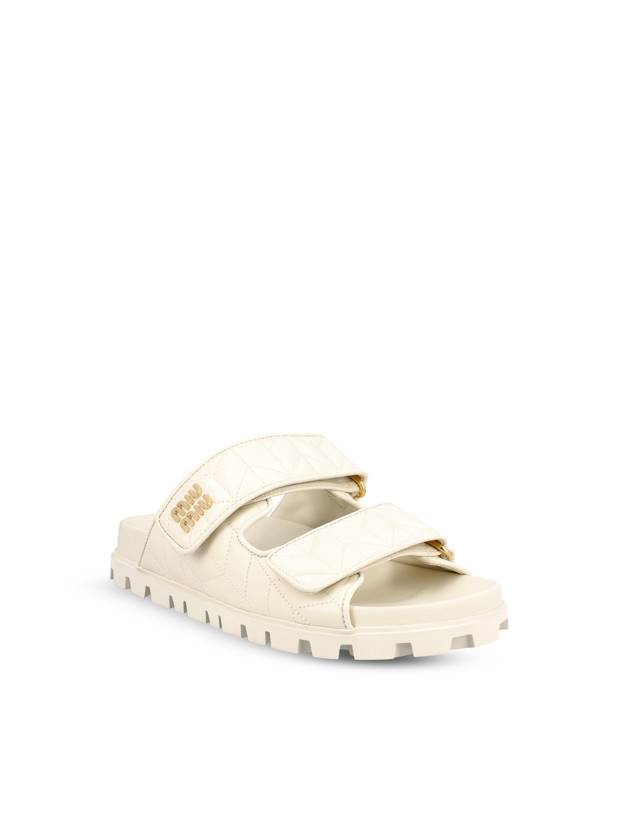 Matelassé Leather Sandals Miu miu – Гарантія оригінальності – вид ззаду