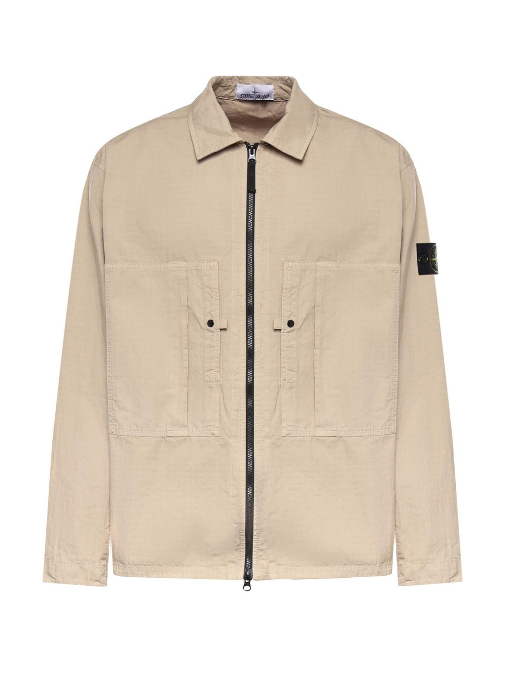 Оригінальна Overshirt In Cotone Con Logo Stone island – боковий вид