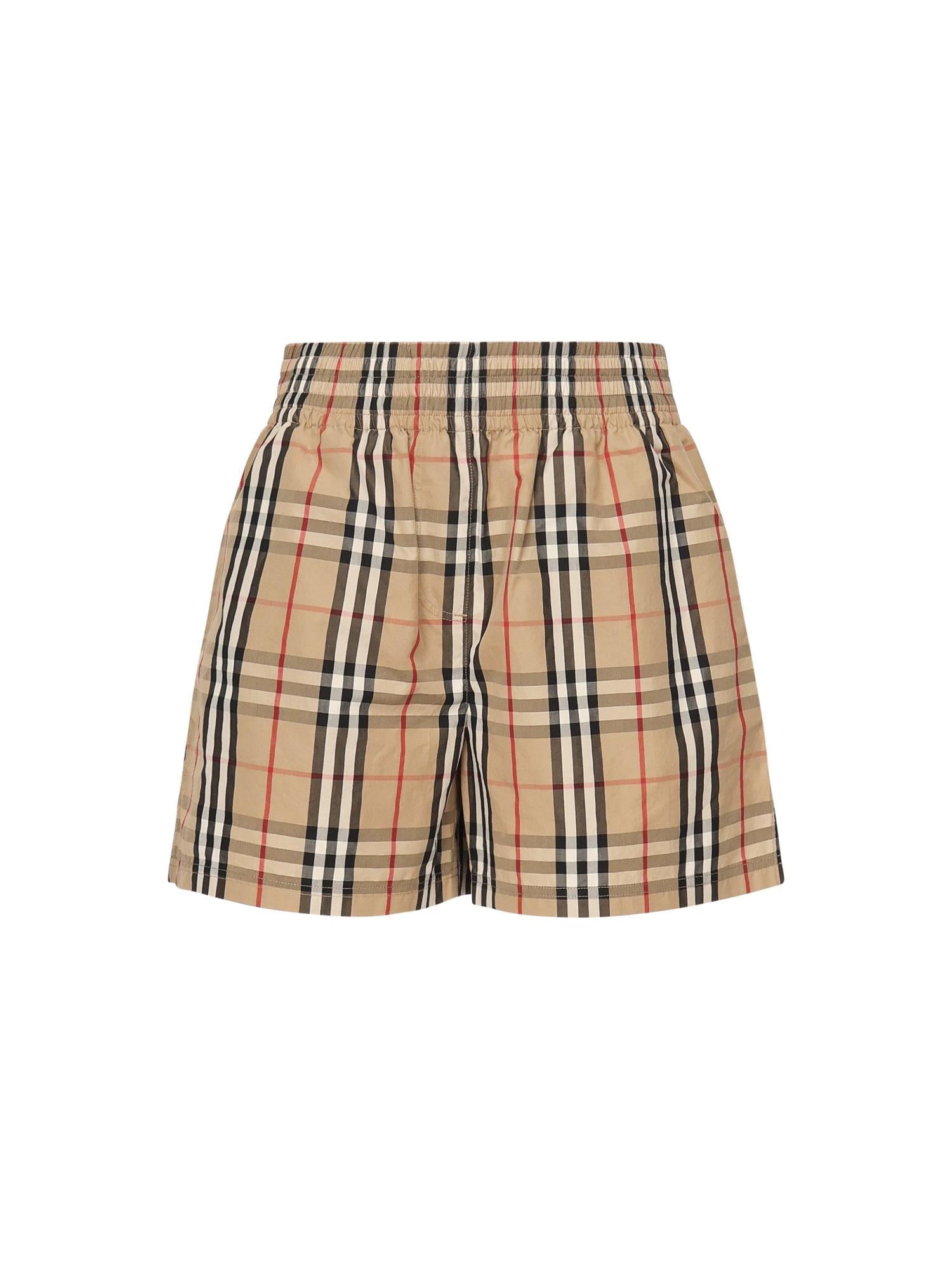 Shorts In Cotone Check Burberry оригінал – Купити в Україні – боковий вид