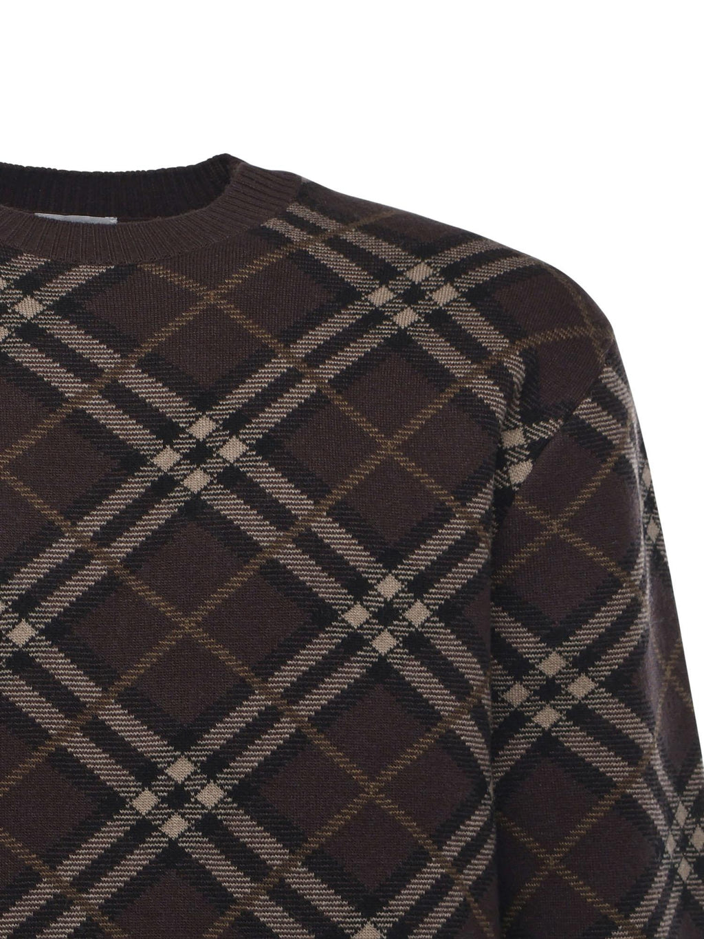 Оригінальна Maglione In Lana E Cashmere Check Burberry – вид ззаду