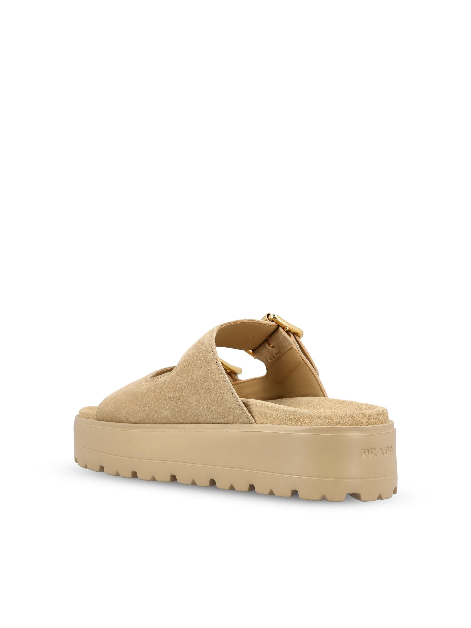 Suede Leather Sandals Prada – Гарантія оригінальності – вид ззаду