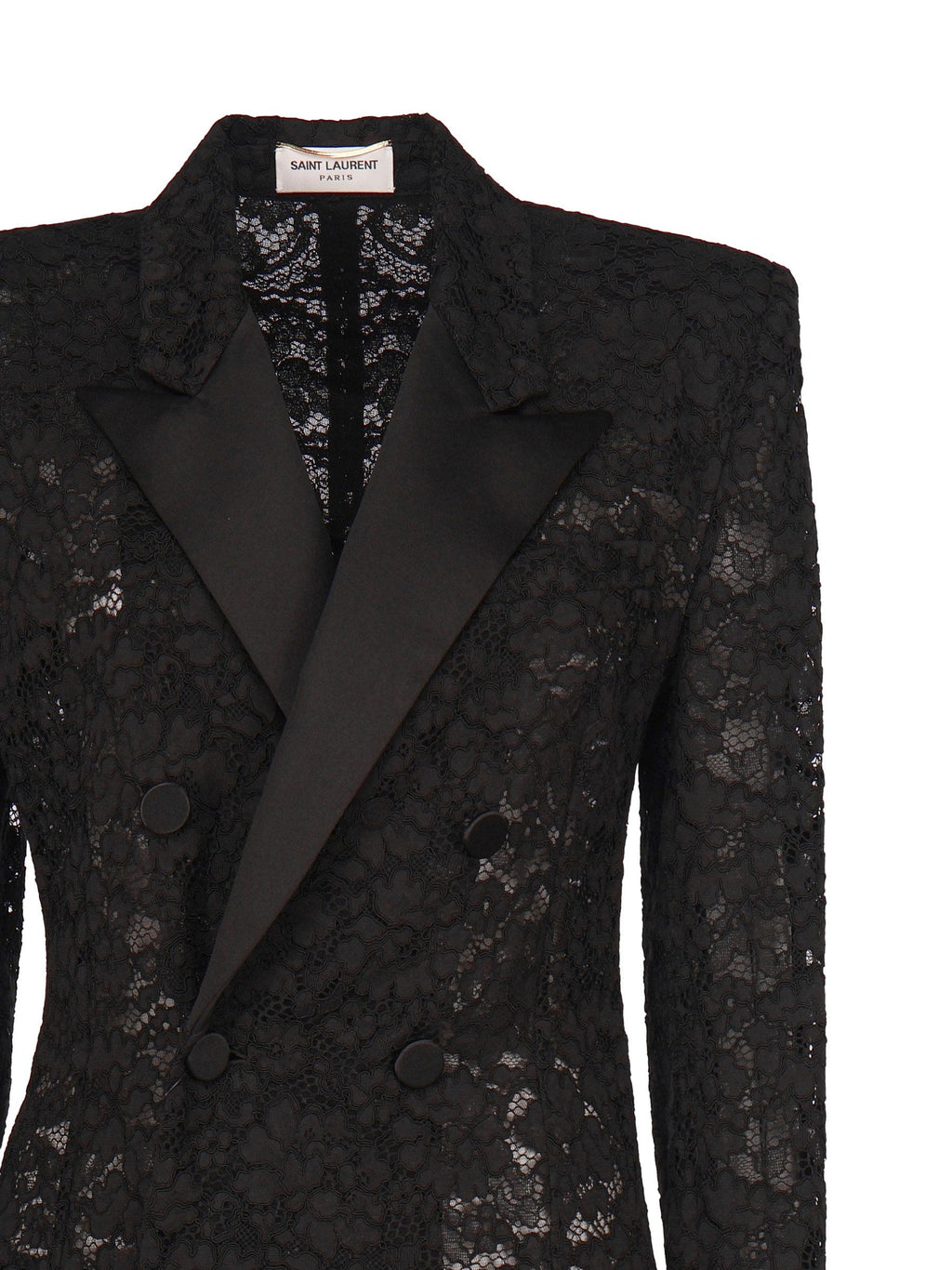 Оригінальна Giacca Smoking In Pizzo Guipure Saint laurent – вид ззаду
