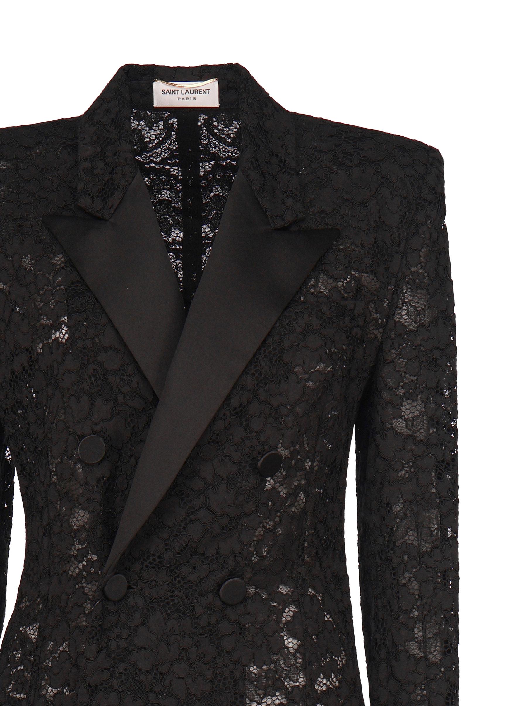 Оригінальна Giacca Smoking In Pizzo Guipure Saint laurent – вид ззаду