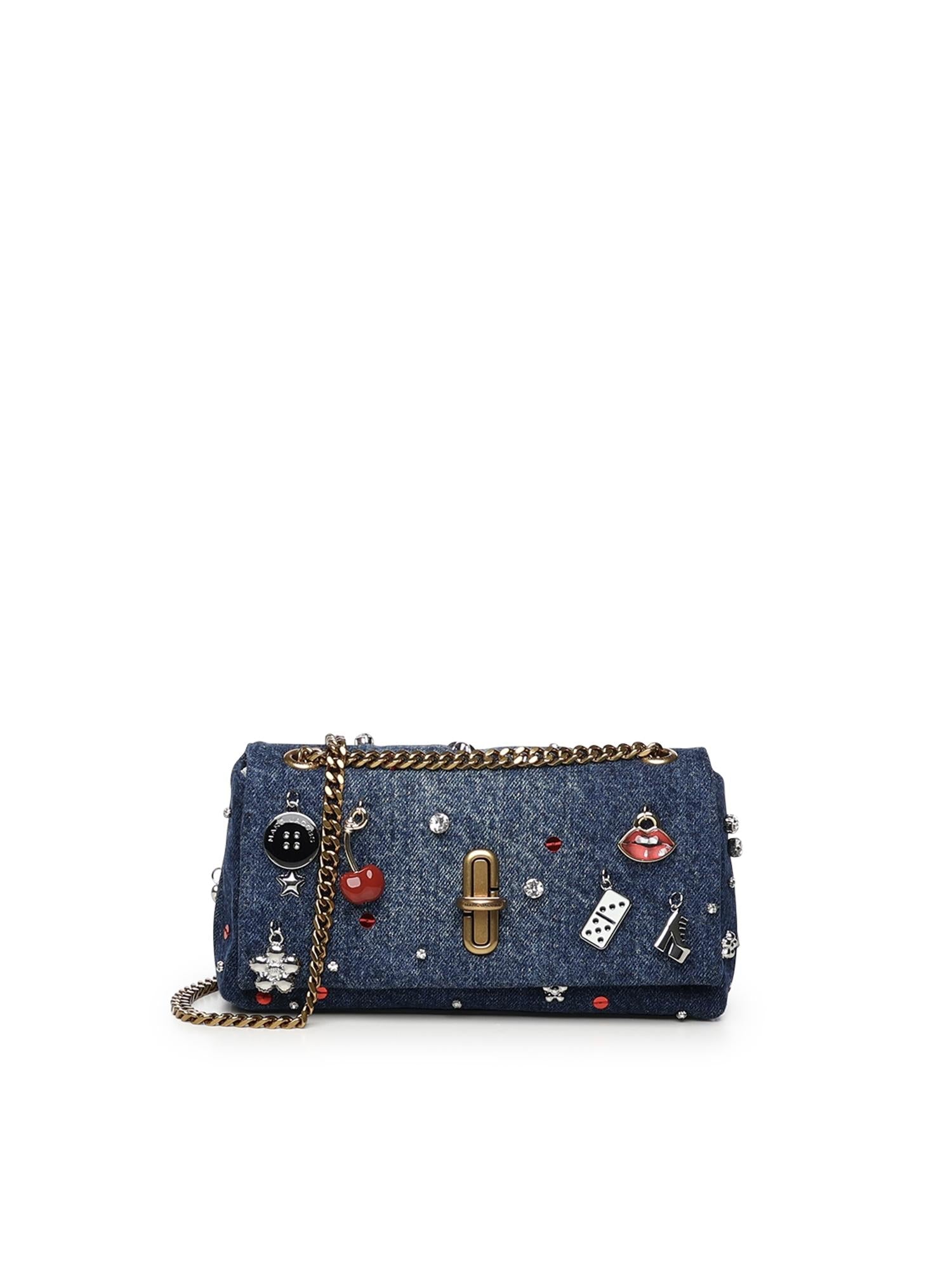 Оригінальна Mini Bag The Dual Chain In Denim Marc jacobs – боковий вид