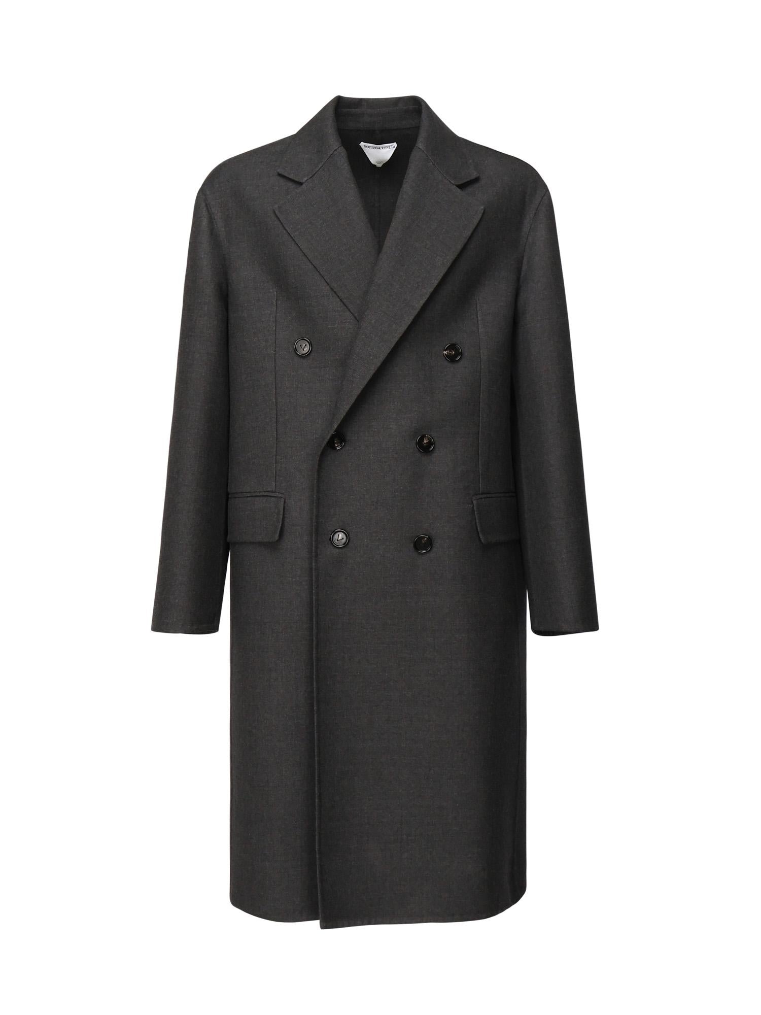 Cappotto In Lana Doppiata Bottega veneta – Гарантія оригінальності – боковий вид