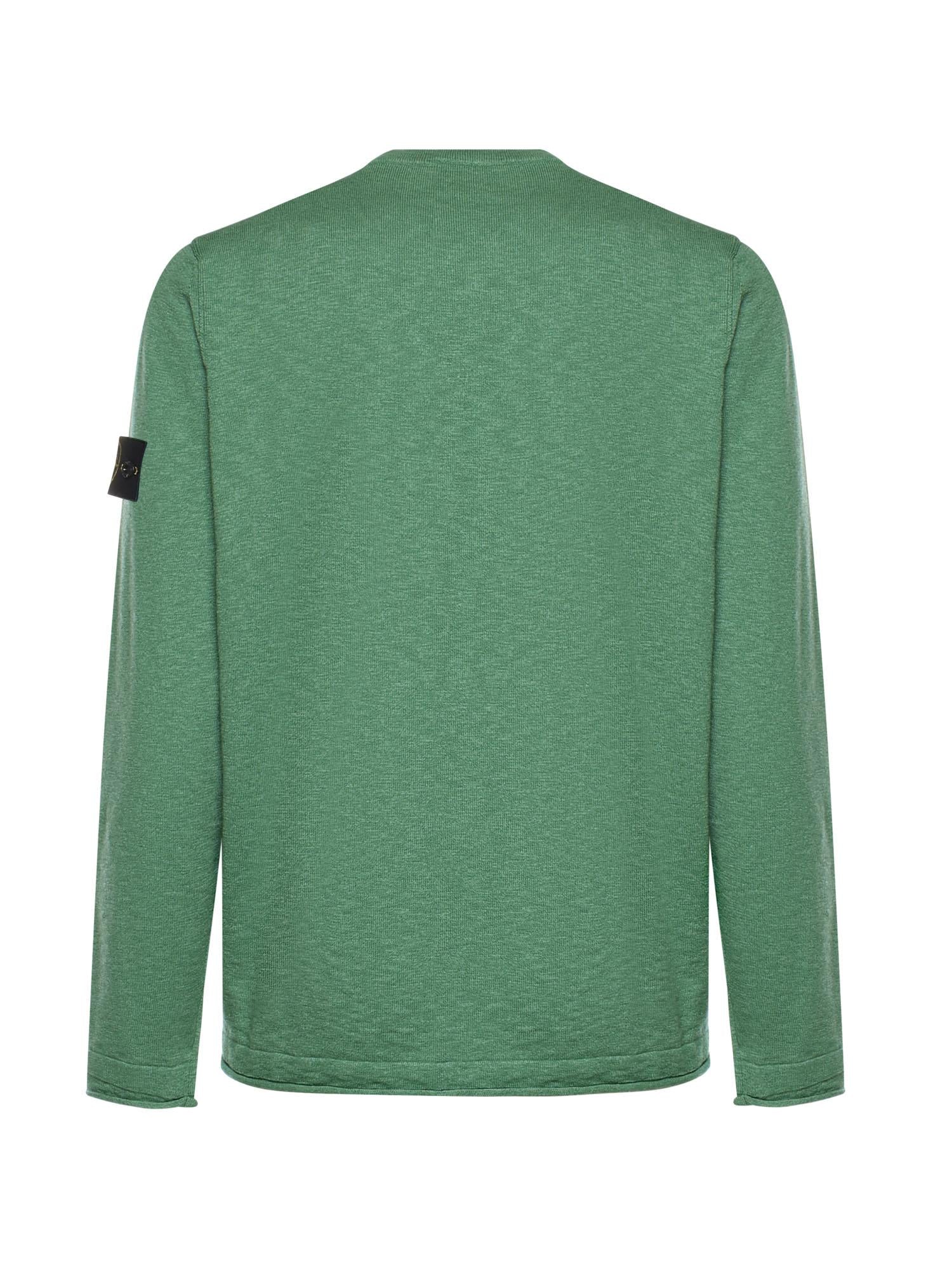 Оригінальна Maglione In Cotone E Nylon Con Logo Stone island – детальний вид
