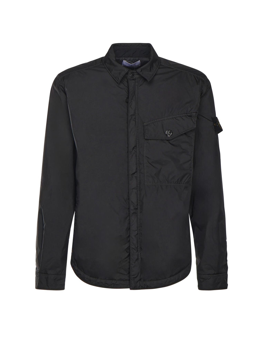 Overshirt In Nylon Con Logo Stone island – Гарантія оригінальності – боковий вид