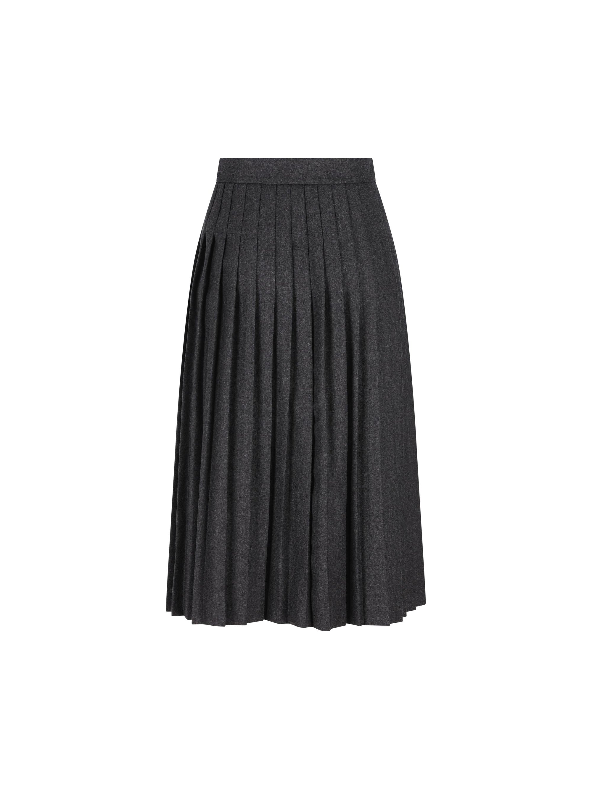 Pleated Wool Skirt Prada оригінал – Купити в Україні – вид ззаду