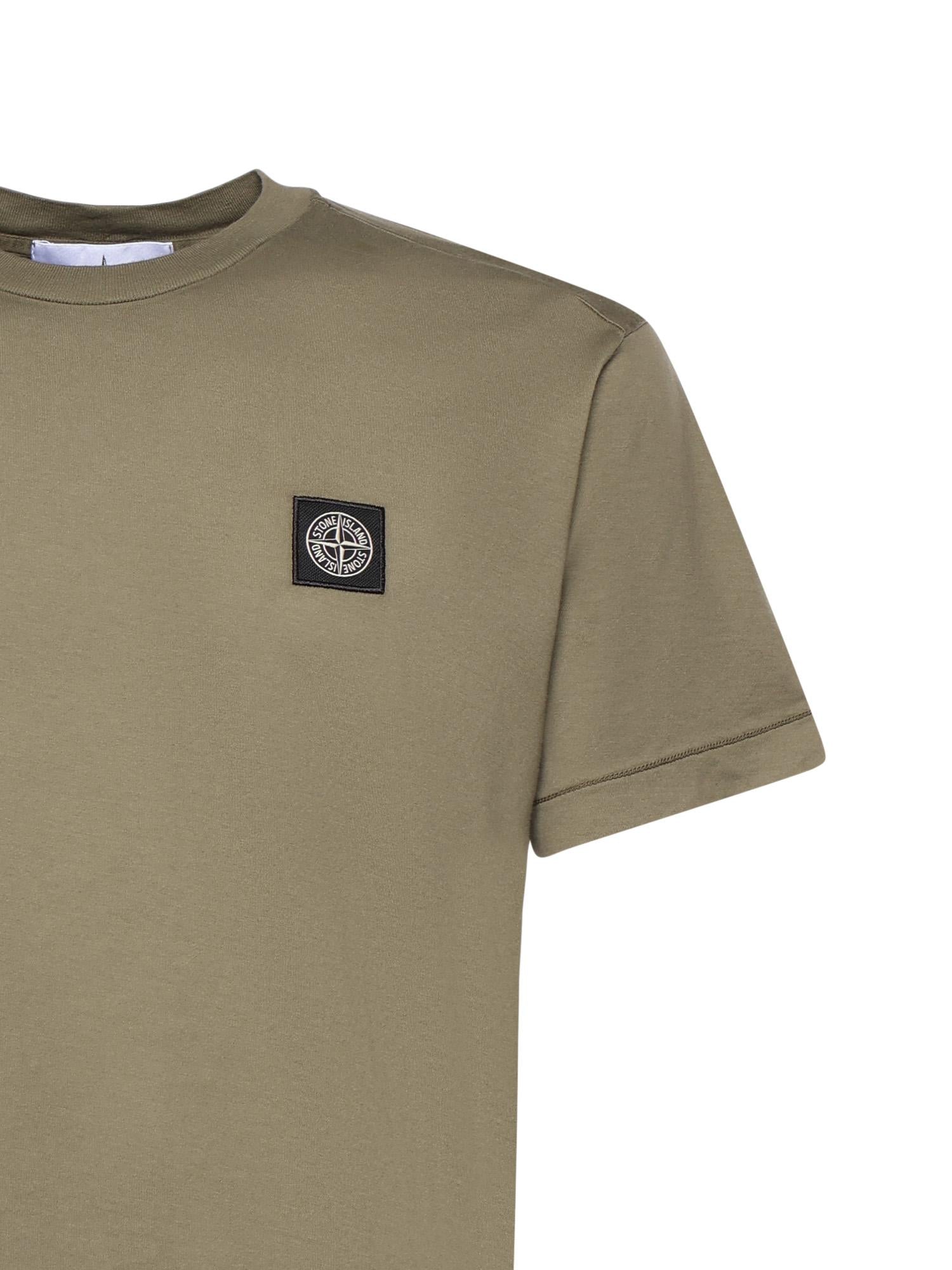Оригінальна T-Shirt Con Patch Compass In Jersey DI Cotone Stone island – вид ззаду