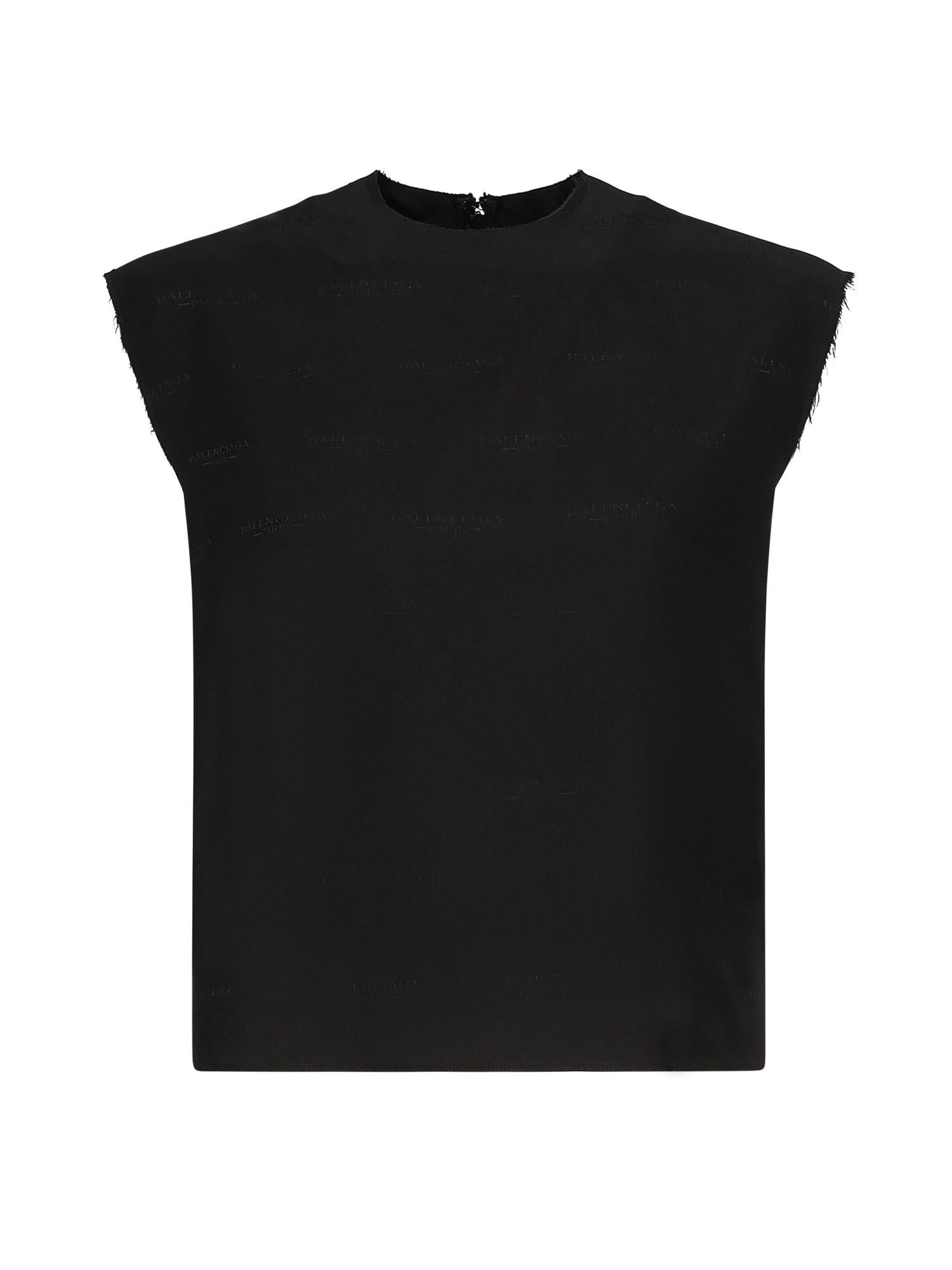 Top Smanicato In Jacquard DI Seta Balenciaga – Гарантія оригінальності – боковий вид
