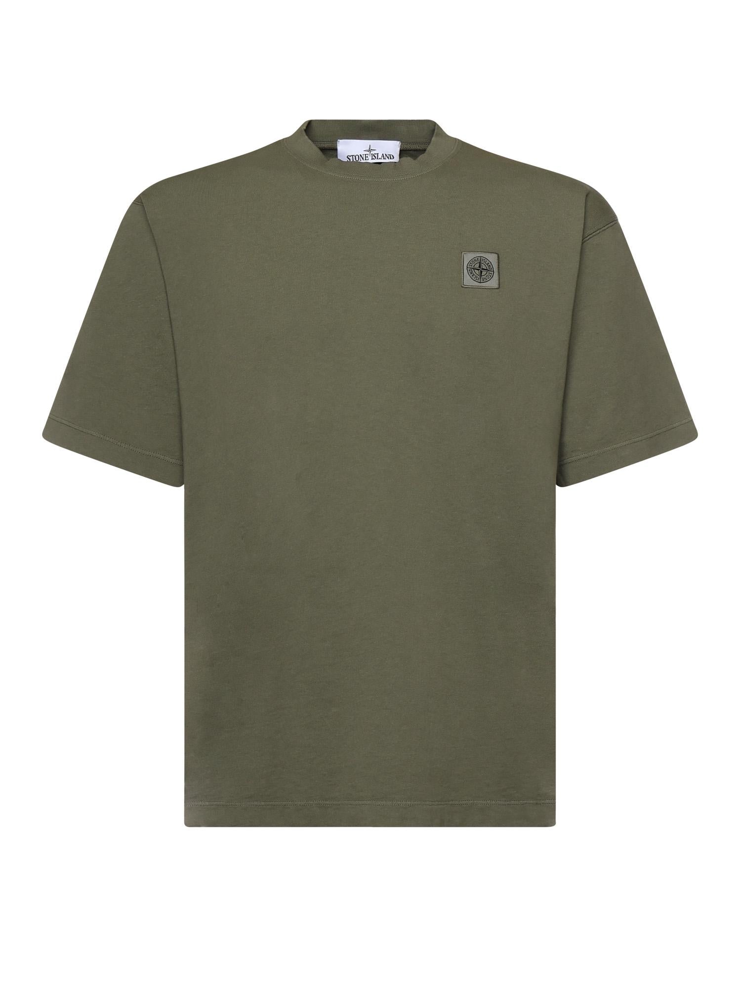 Оригінальна T-Shirt Con Patch Compass In Jersey DI Cotone Stone island – боковий вид