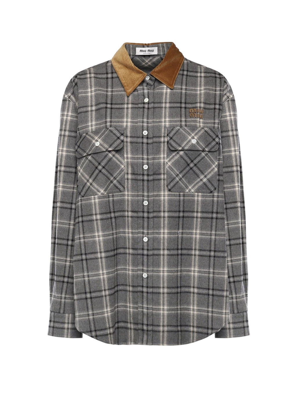 Camicia In Flanella Check Miu miu оригінал – Купити в Україні – боковий вид