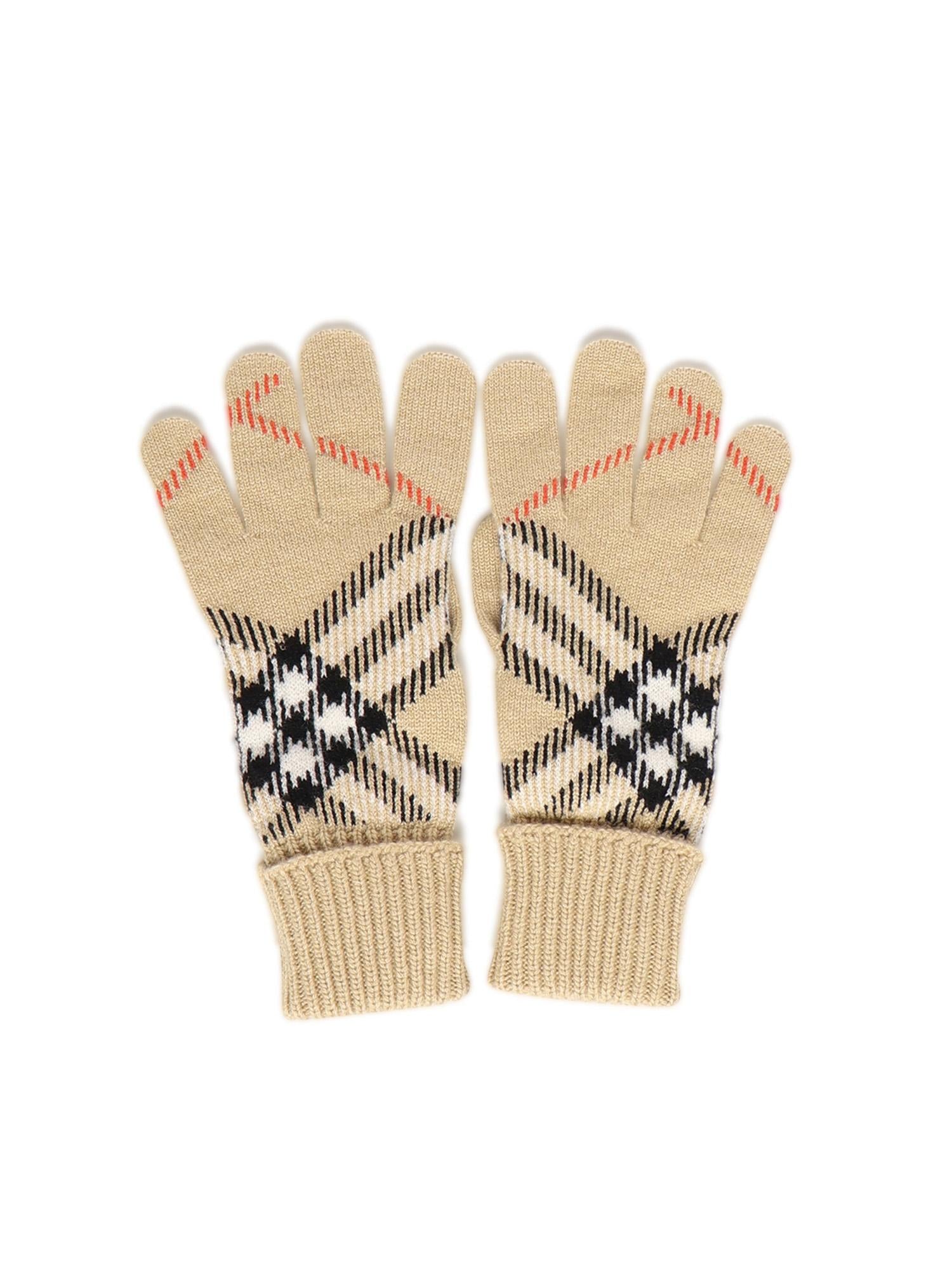 Оригінальна Guanti In Misto Cashmere Check Burberry – боковий вид