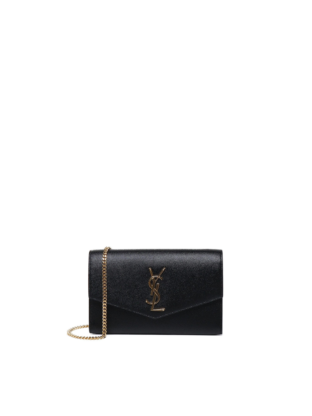 Portafoglio Con Catena Uptown In Pelle Goffrata Grain De Poudre Saint laurent оригінал – Купити в Україні – боковий вид
