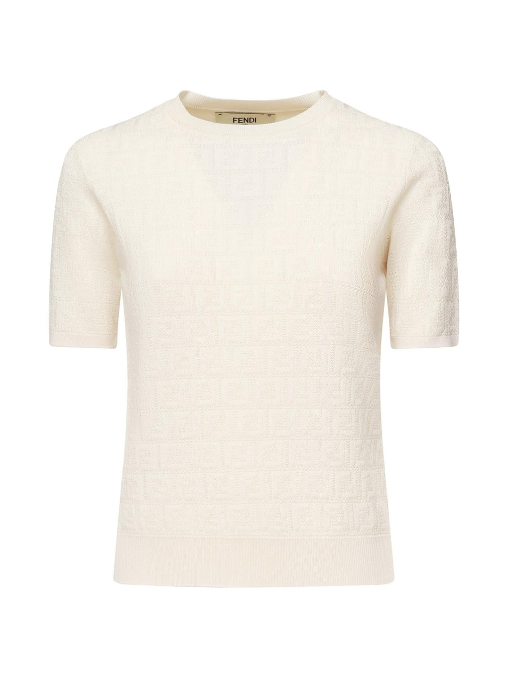 Maglia In Cotone E Viscosa Ff Jacquard Fendi – Гарантія оригінальності – боковий вид
