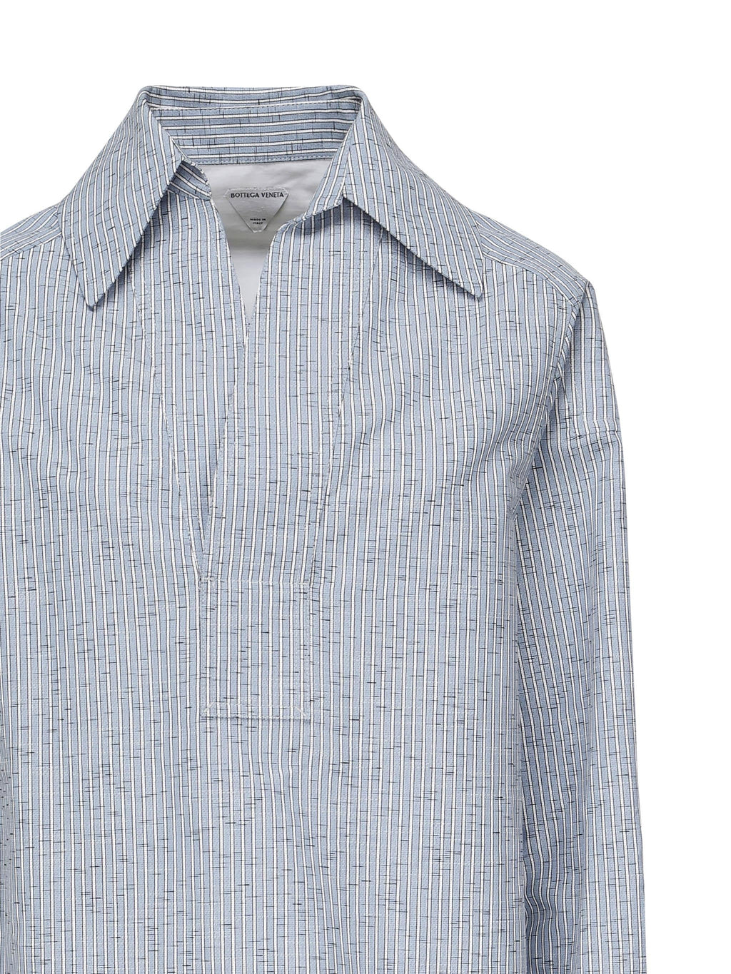 Оригінальна Camicia A Righe In Cotone E Lino Bottega veneta – вид ззаду