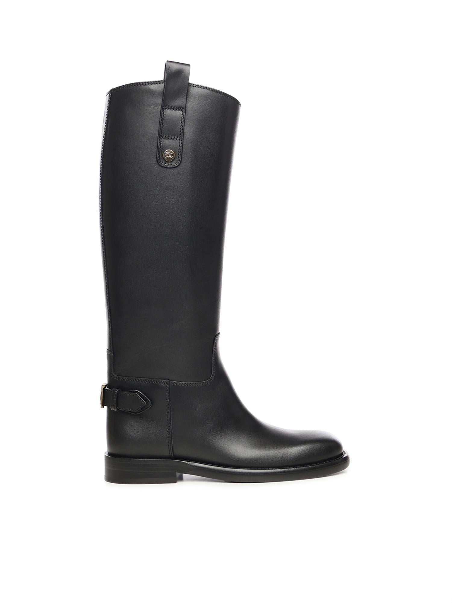 Stivali Cavalier In Pelle Burberry оригінал – Купити в Україні – боковий вид