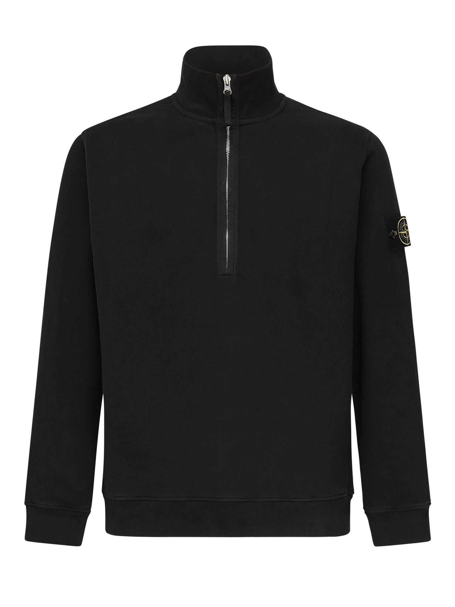 Felpa Con Zip E Logo Stone island оригінал – Купити в Україні – боковий вид
