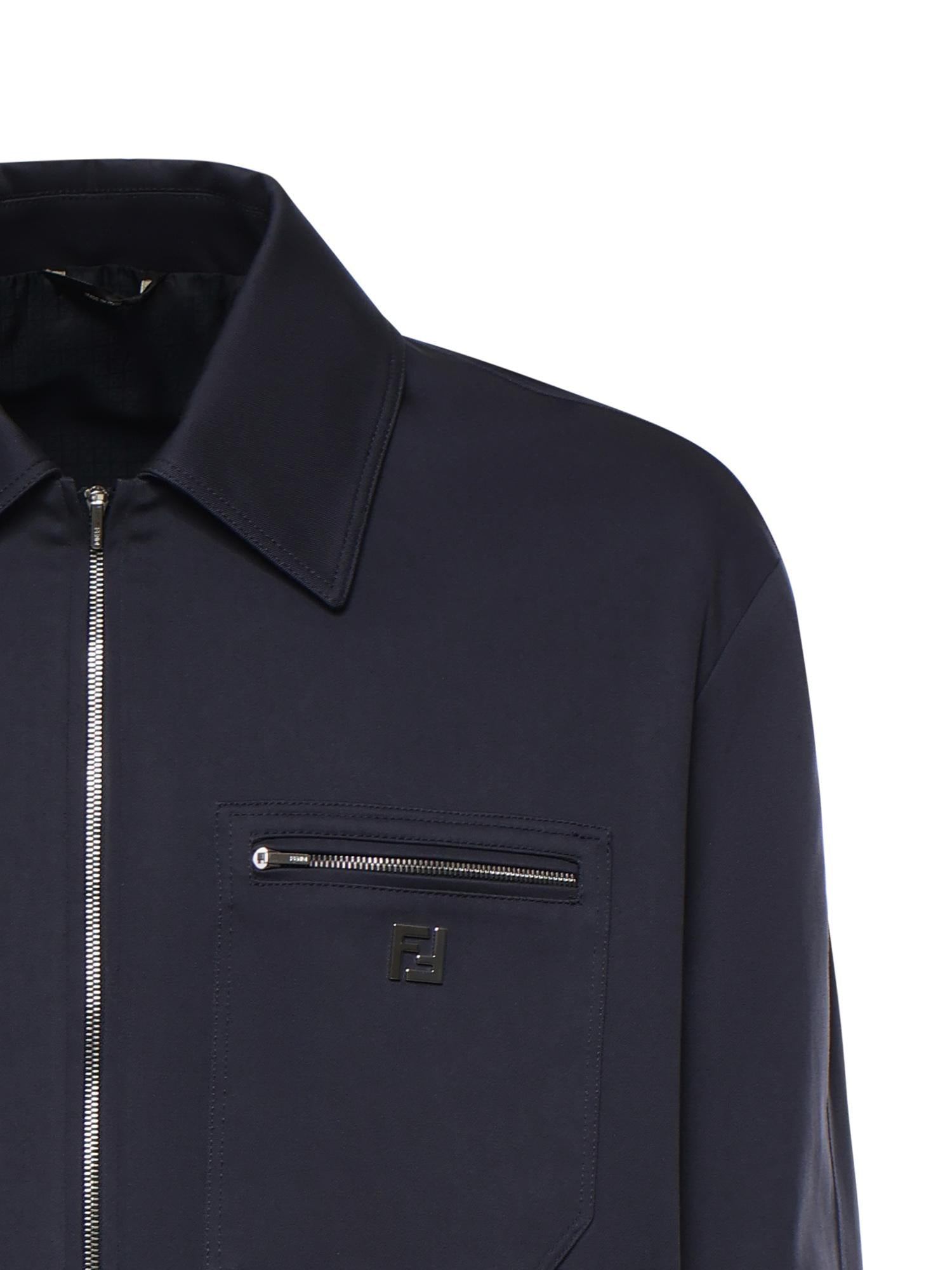 Blouson In Gabardine Con Logo Fendi оригінал – Купити в Україні – вид ззаду