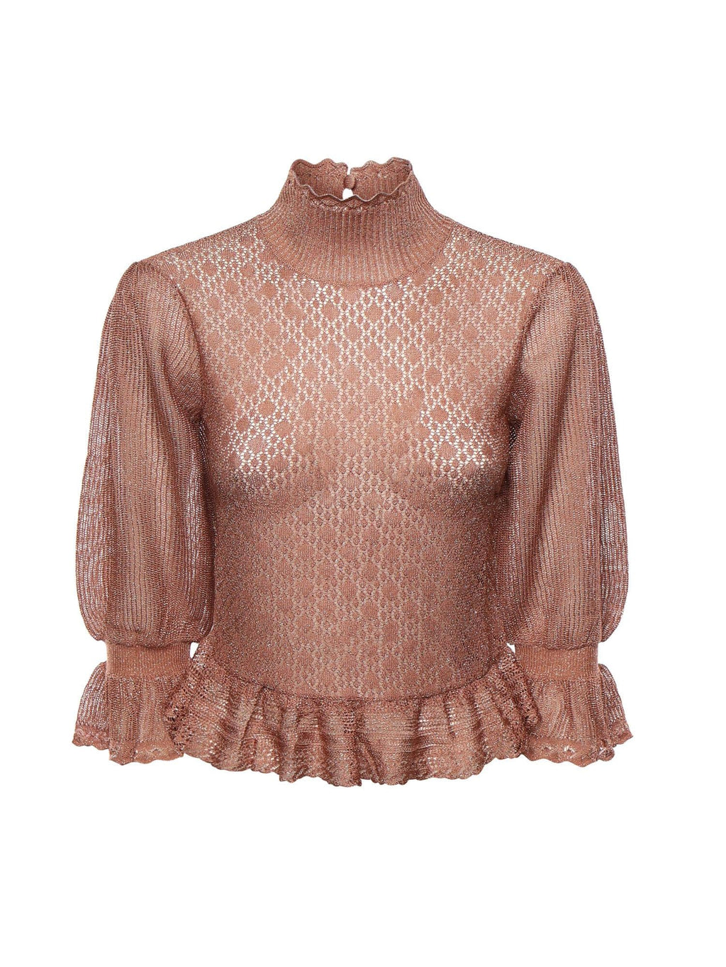 Pullover Con Volant In Maglia DI Lurex Chloe – Гарантія оригінальності – боковий вид