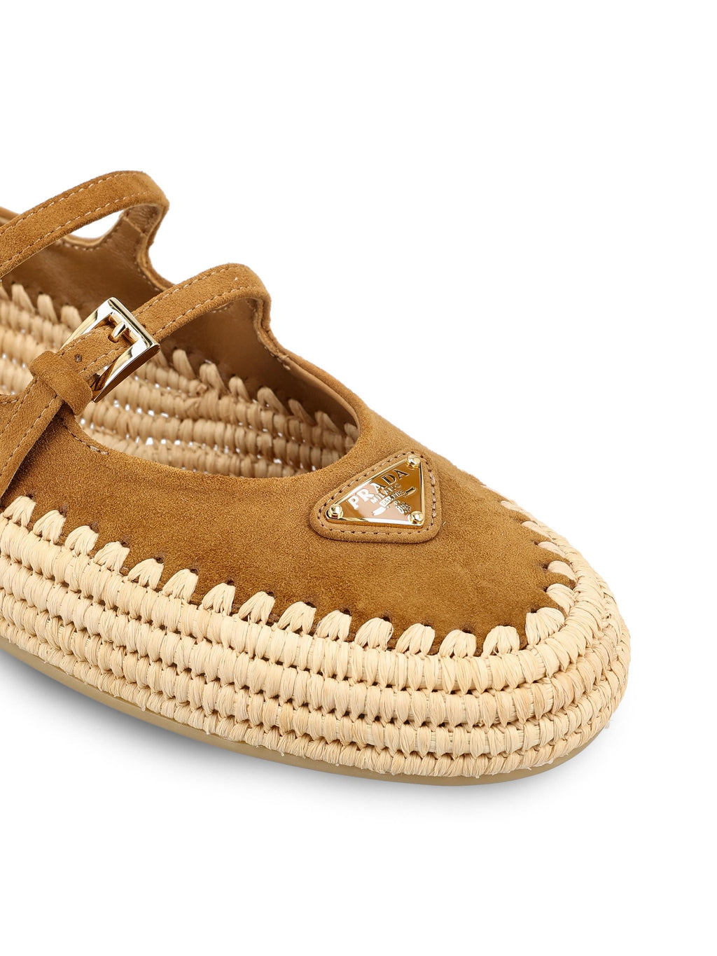 Leather And Raffia Ballerinas Prada – Гарантія оригінальності – збільшений вид