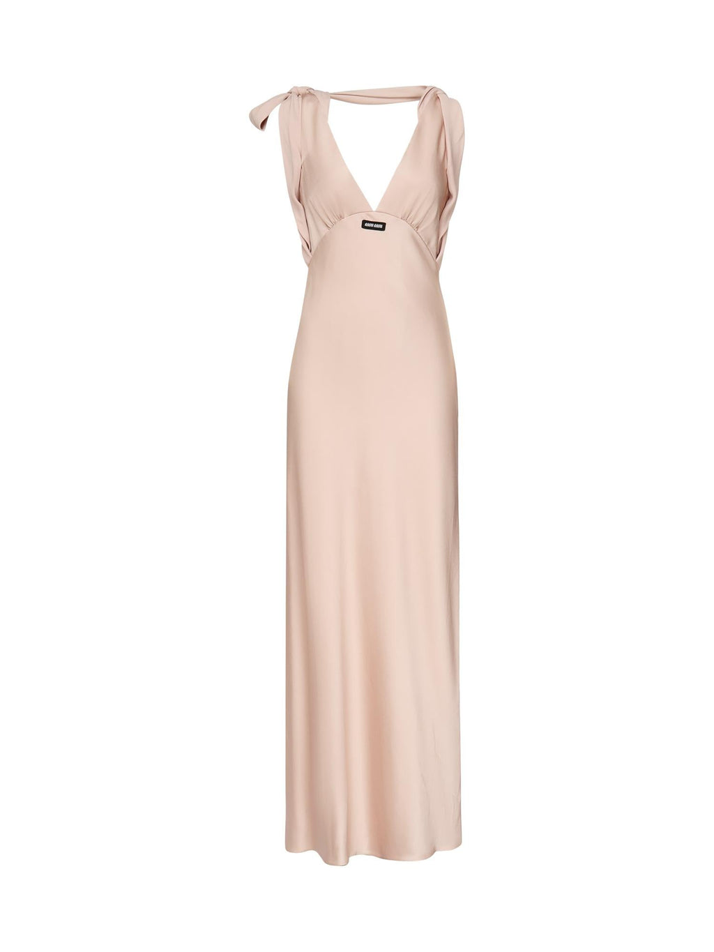 Abito Lungo In Satin Miu miu – Гарантія оригінальності – боковий вид