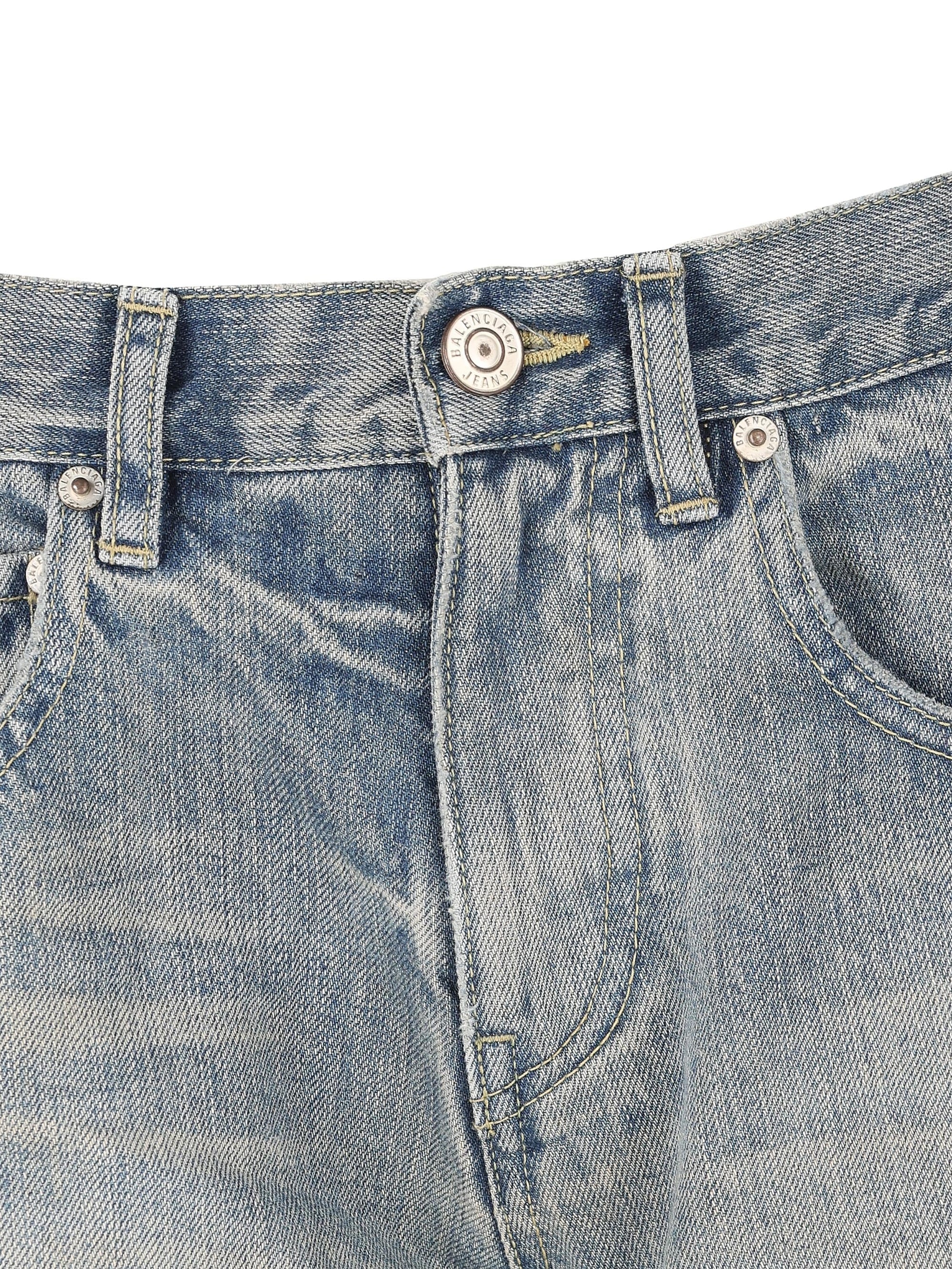 Pantaloni Baggy In Denim Balenciaga – Гарантія оригінальності – детальний вид - BALENCIAGA