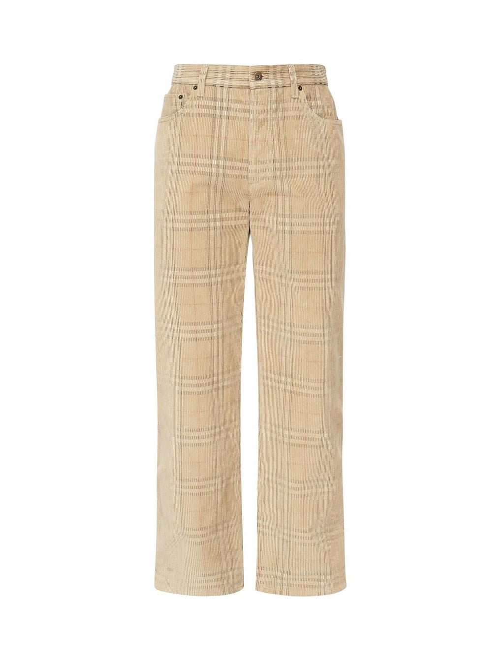 Pantaloni In Cotone Check Burberry оригінал – Купити в Україні – боковий вид