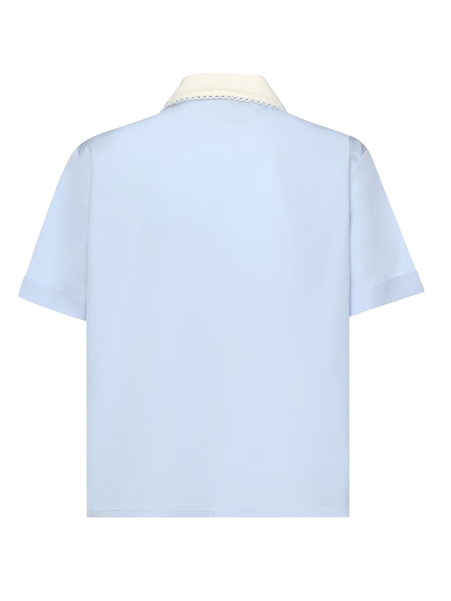 Оригінальна Camicia In Cotone Con Logo Miu miu – детальний вид