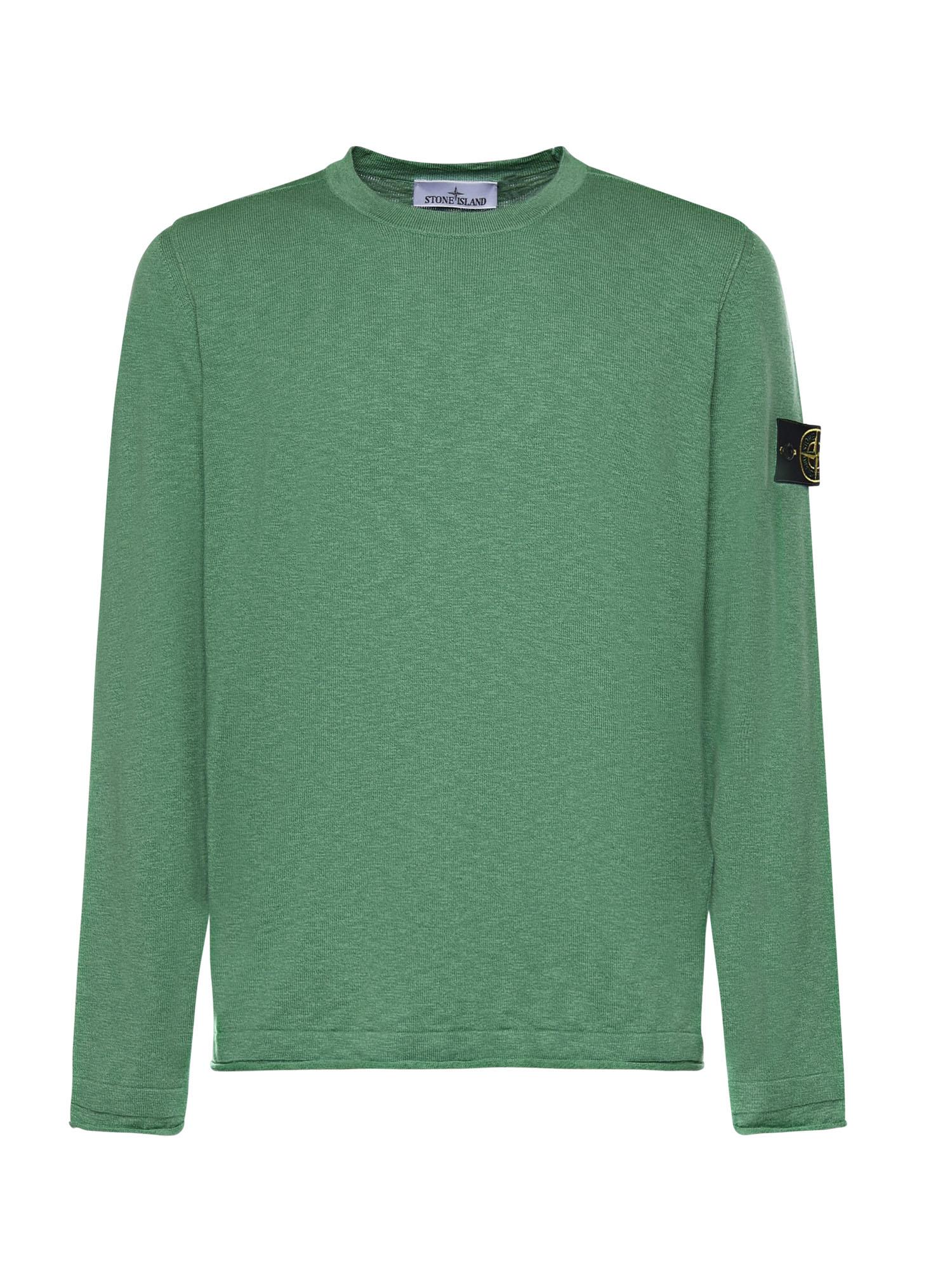 Оригінальна Maglione In Cotone E Nylon Con Logo Stone island – боковий вид