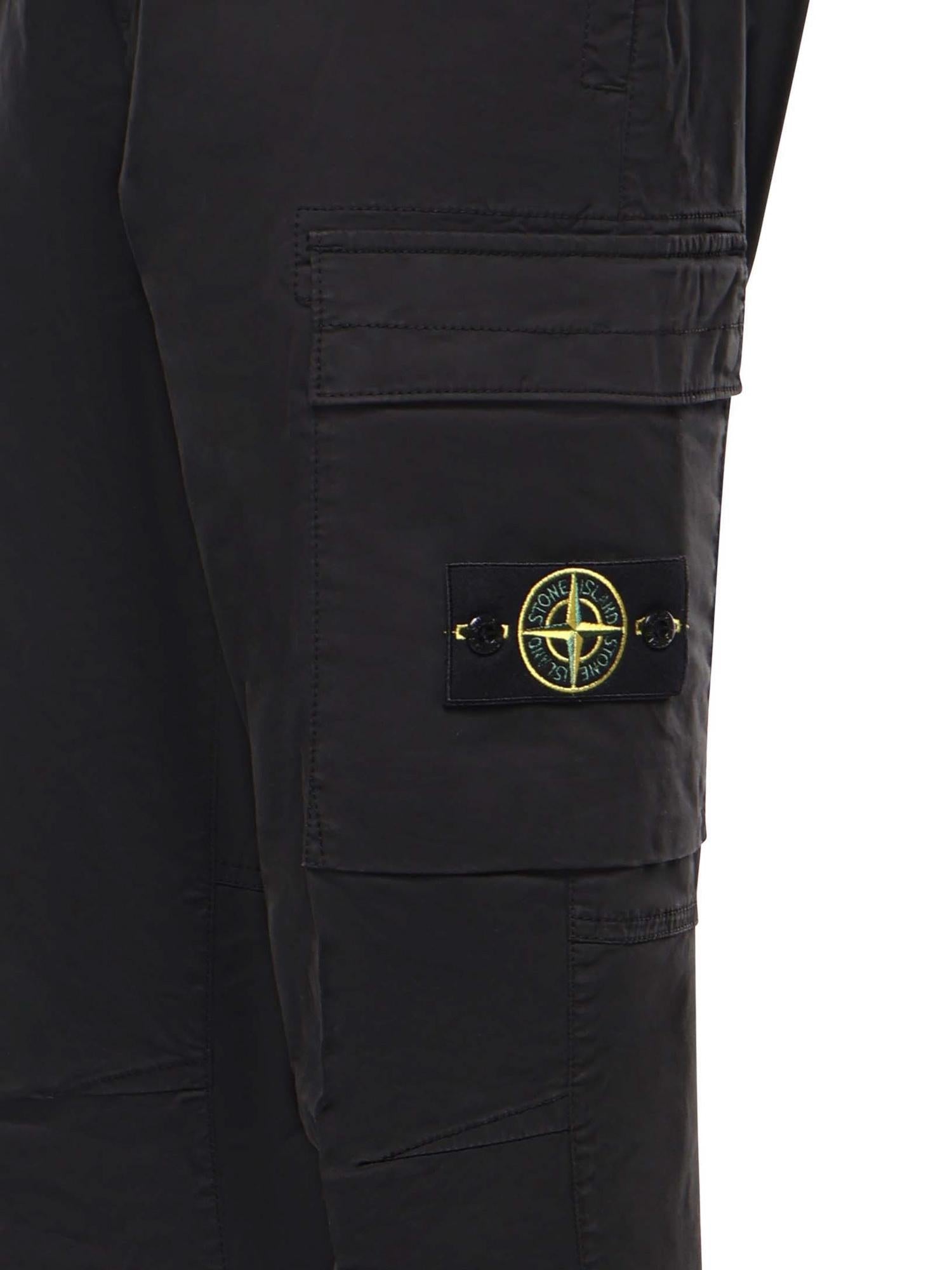 Оригінальна Pantalone Cargo In Twill DI Cotone Stretch Stone island – вид ззаду