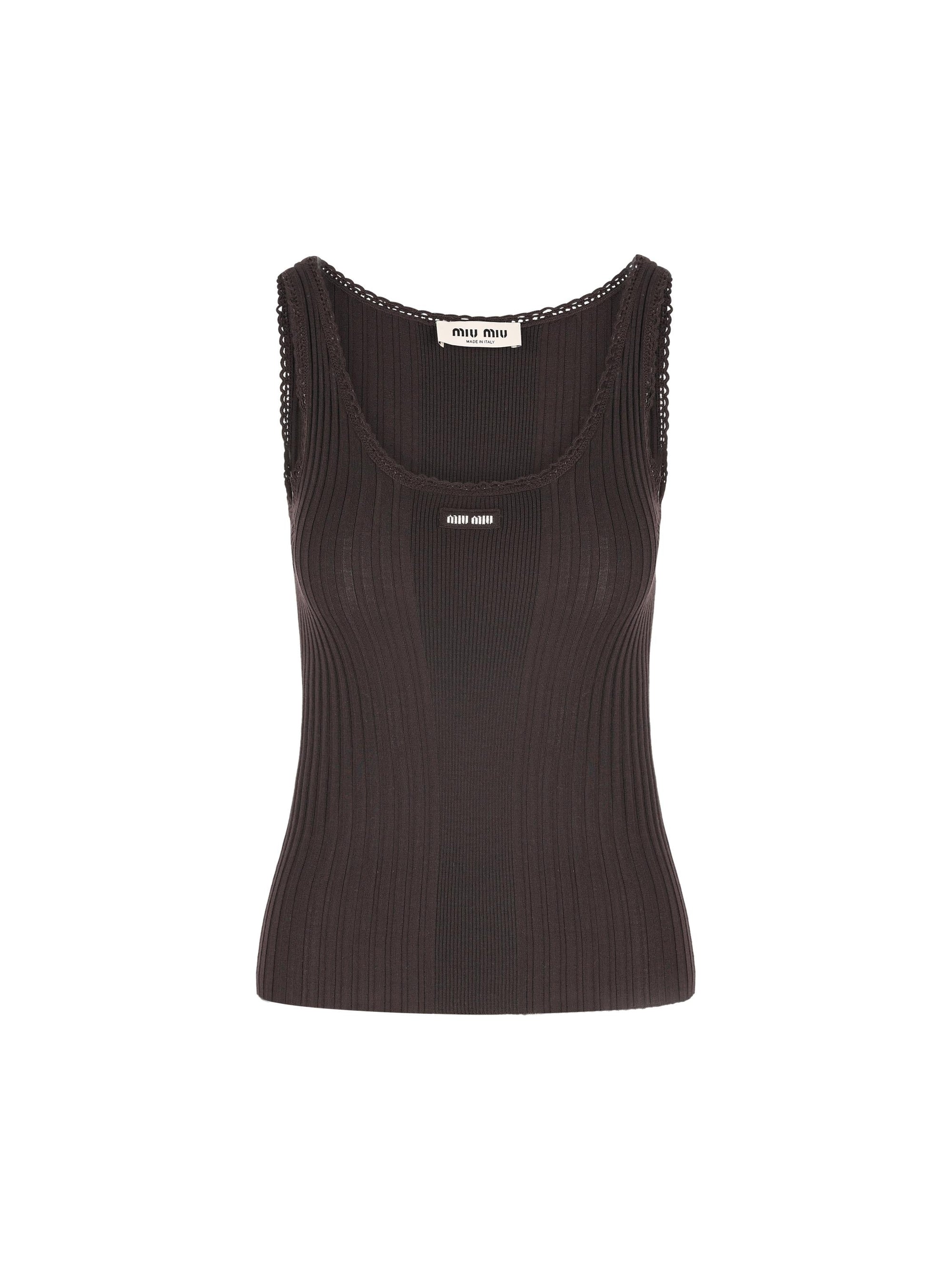 Wool Tank Top Miu miu – Гарантія оригінальності – боковий вид