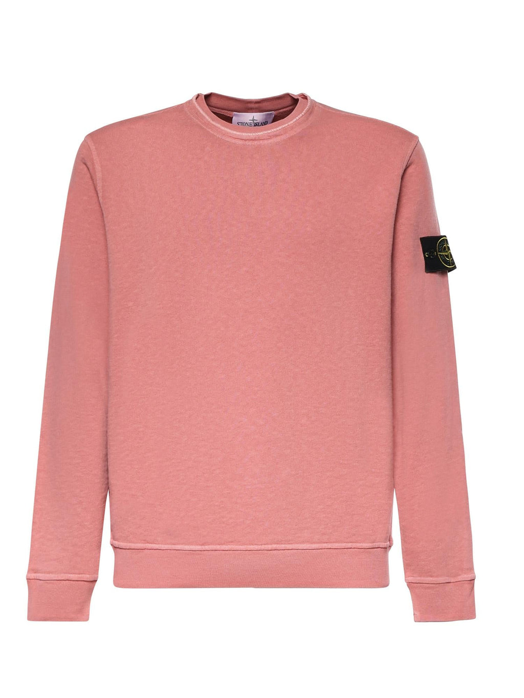 Felpa In Cotone Malfilé Con Logo Stone island оригінал – Купити в Україні – боковий вид