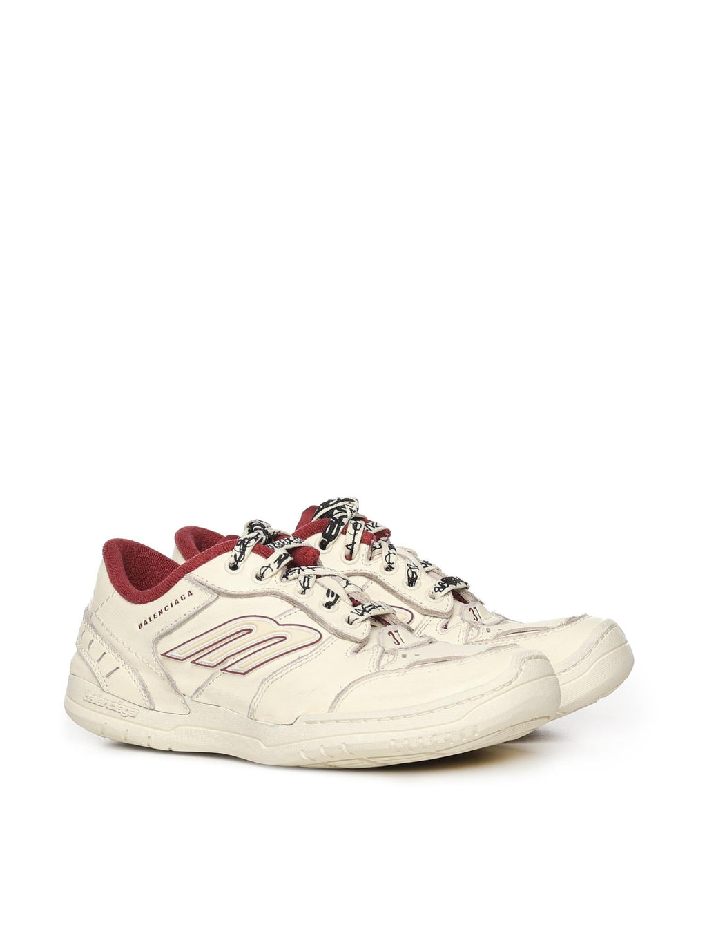 Оригінальна Sneaker Hamptons Worn-Out Medio In Pelle Balenciaga – вид ззаду