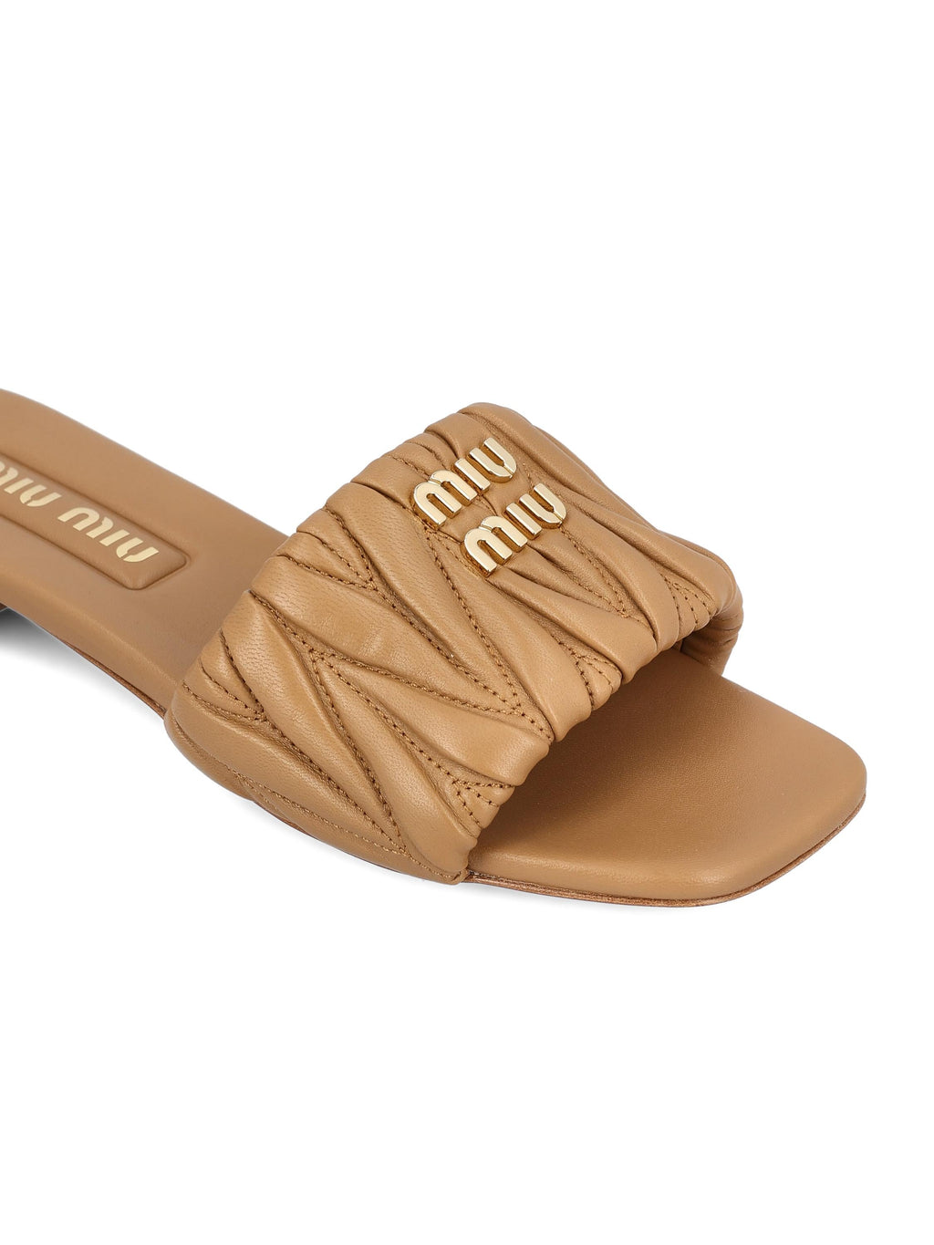 Matelassé Leather Sandals Miu miu – Гарантія оригінальності – збільшений вид