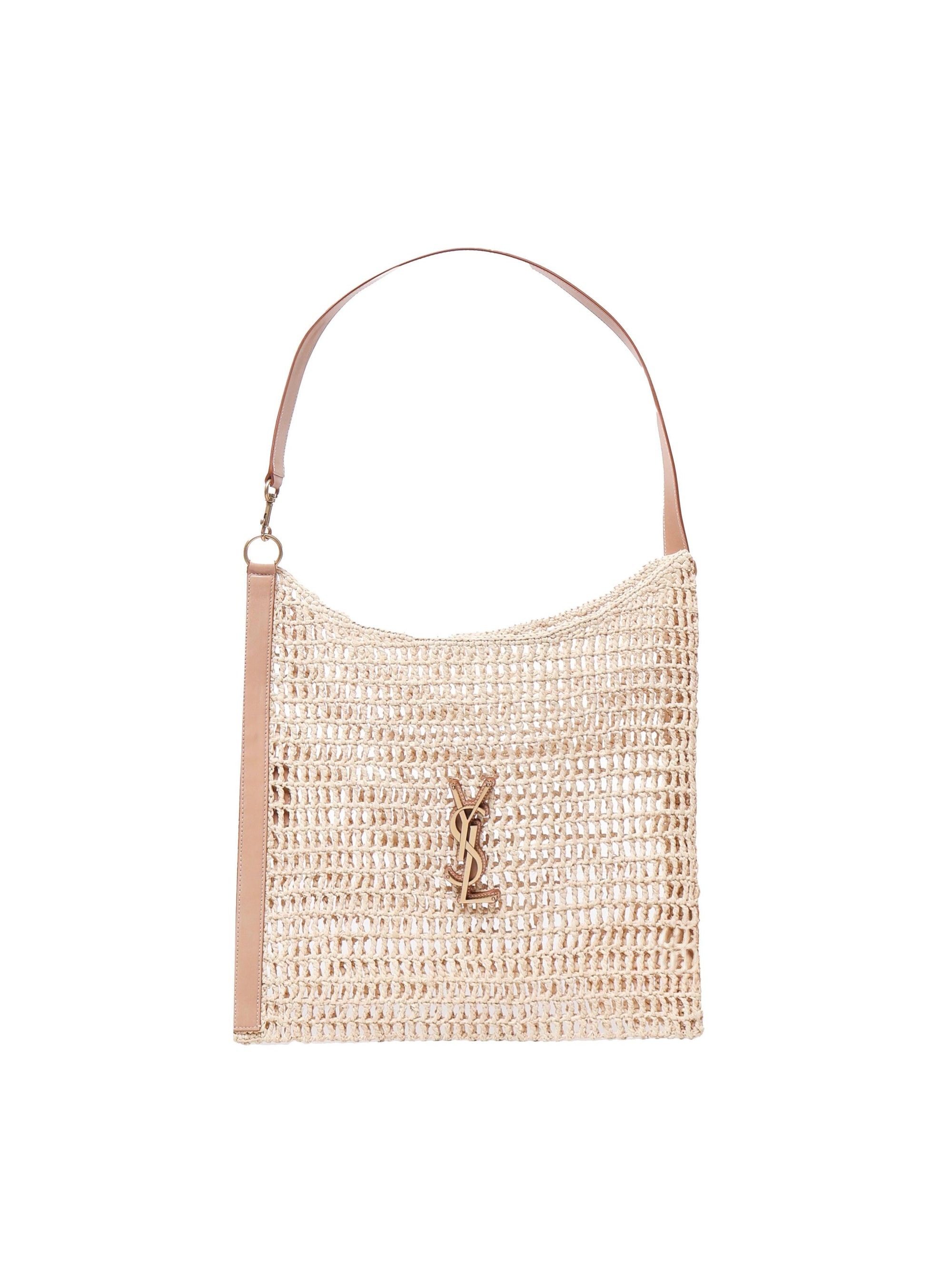 Borsa Oxalis In Rafia Macramè Saint laurent – Гарантія оригінальності – боковий вид