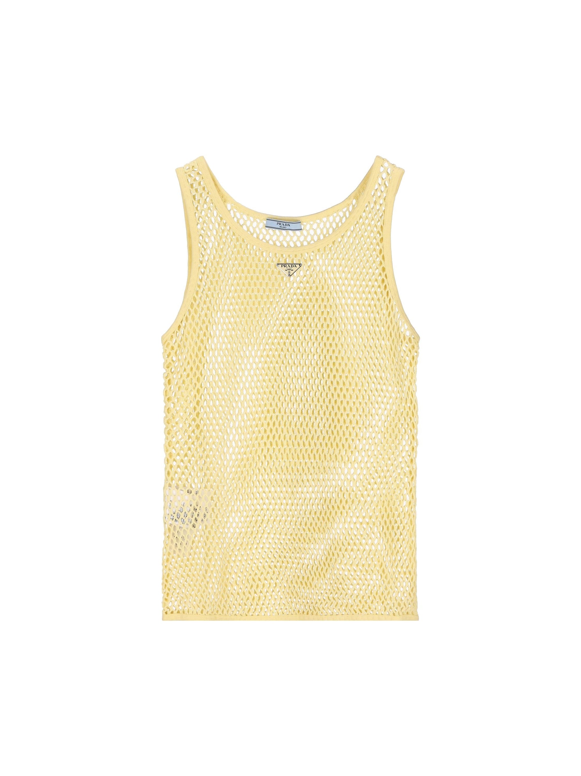 Cotton Mesh Sleeveless Top Prada оригінал – Купити в Україні – боковий вид