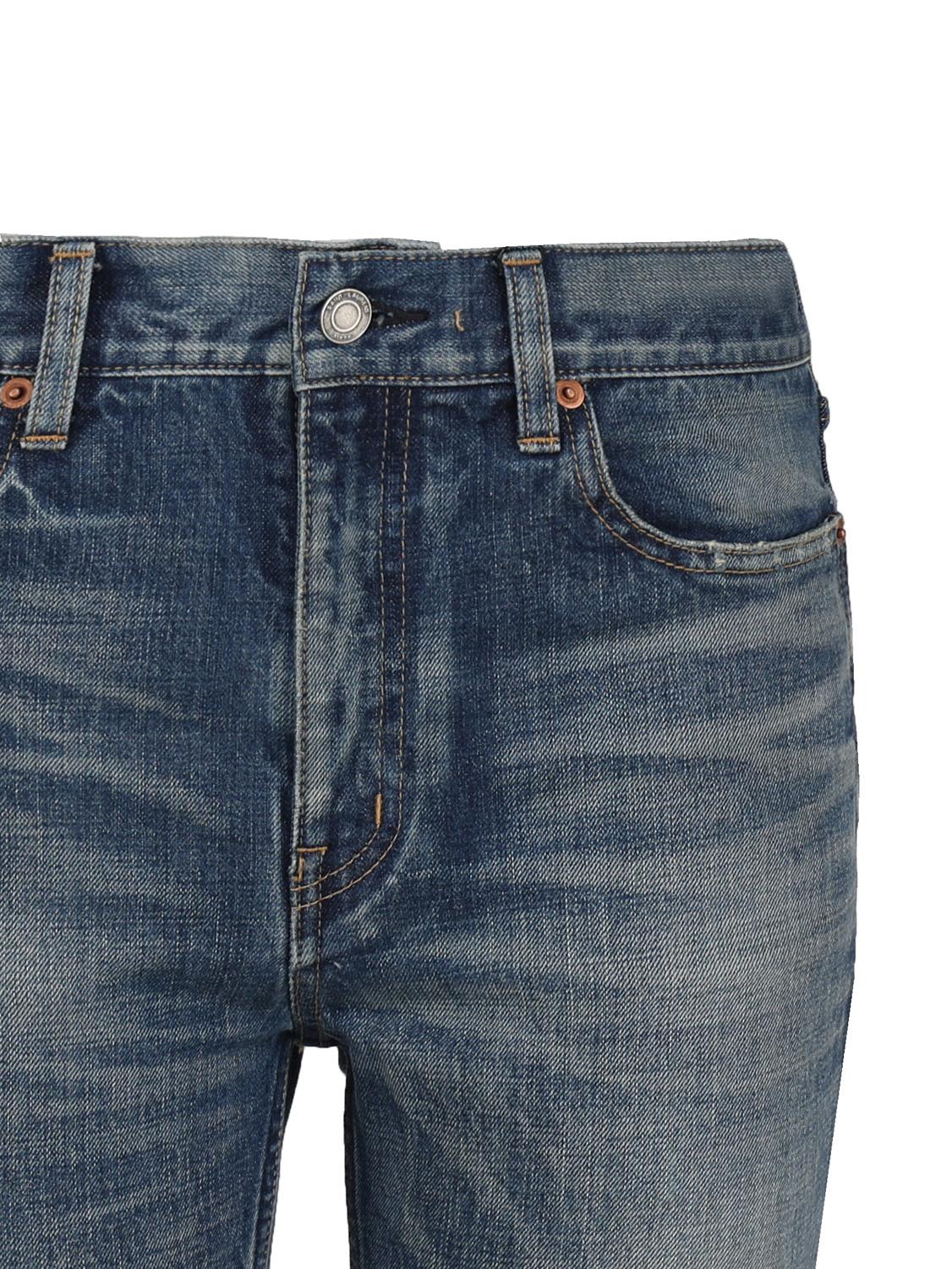 Jeans Taglio Dritto In Denim Blu Saint laurent – Гарантія оригінальності – вид ззаду