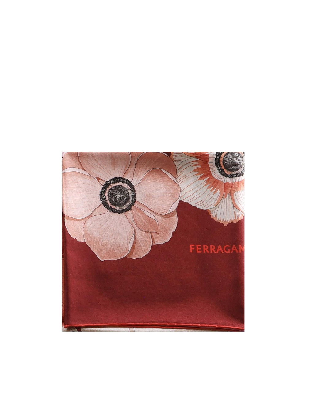 Оригінальна Foulard In Seta Stampa Anemone Salvatore ferragamo – боковий вид