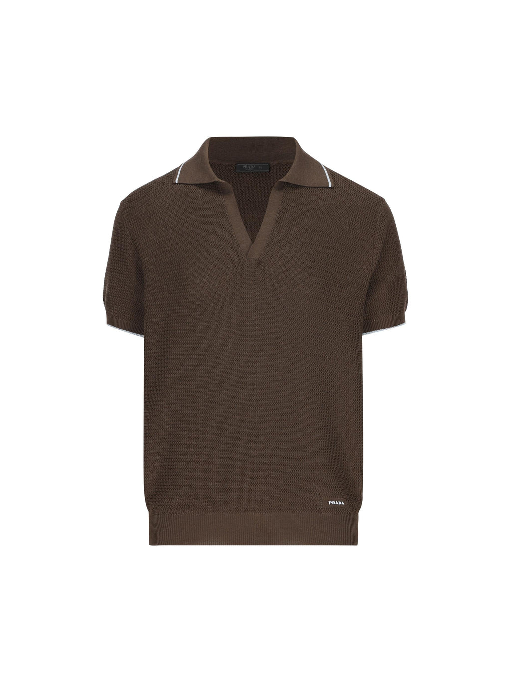 Polo In Silk And Cotton Prada – Гарантія оригінальності – боковий вид