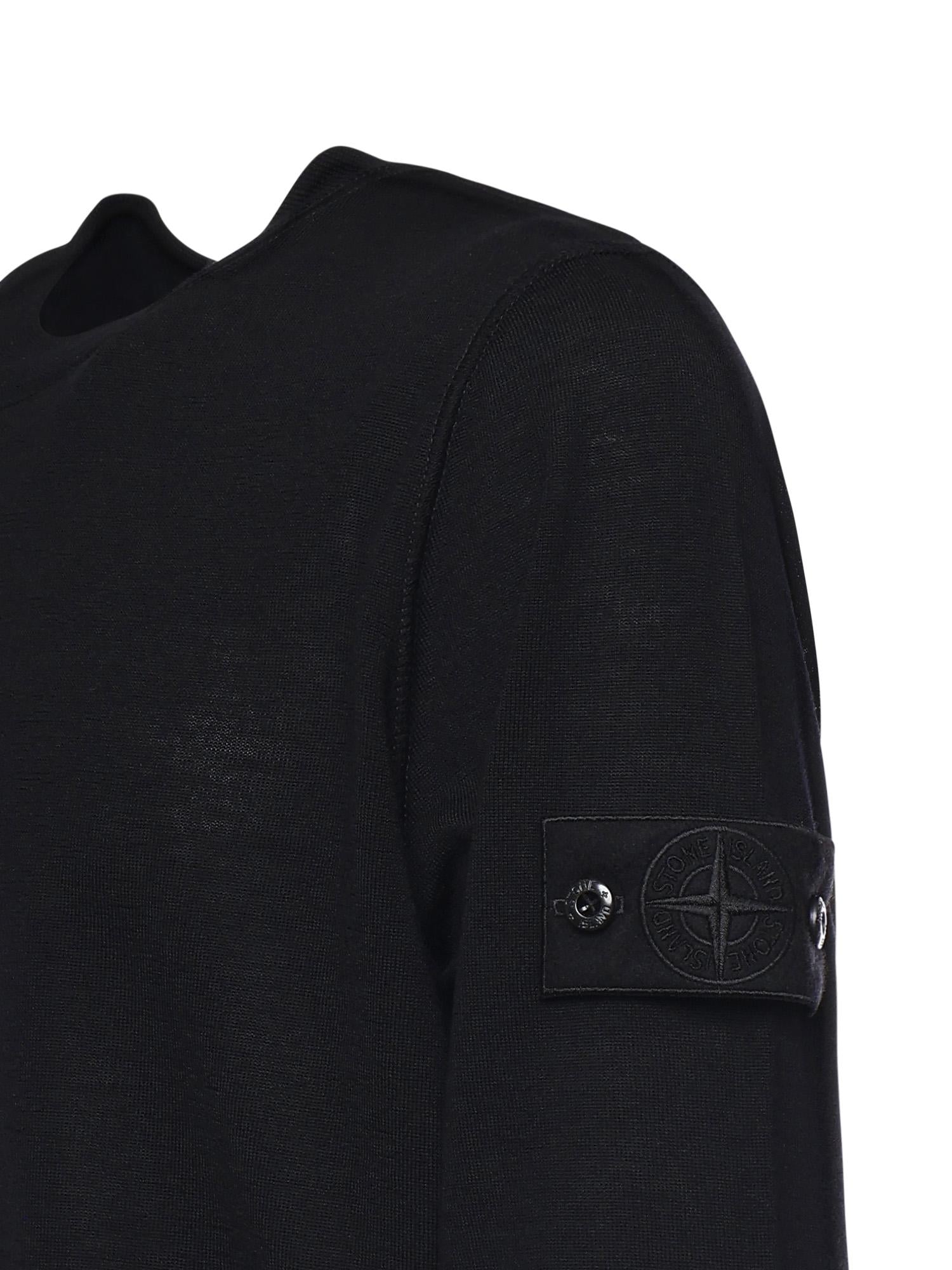 Maglione Girocollo In Lana Con Logo Stone island – Гарантія оригінальності – вид ззаду
